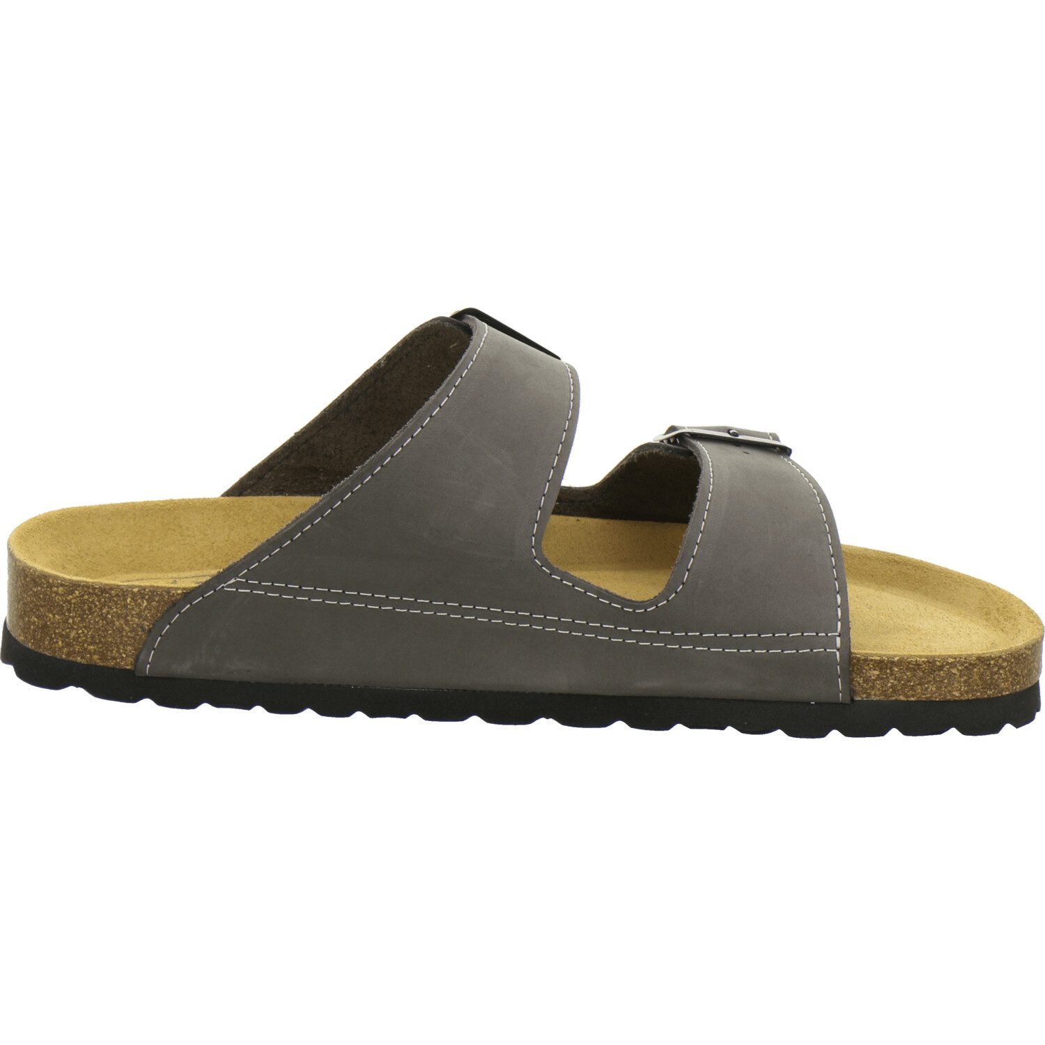 AFS-Schuhe 311082 Zweischnaller Pantolette für Herren mit Fußbett, bequeme Sandalen aus Leder
