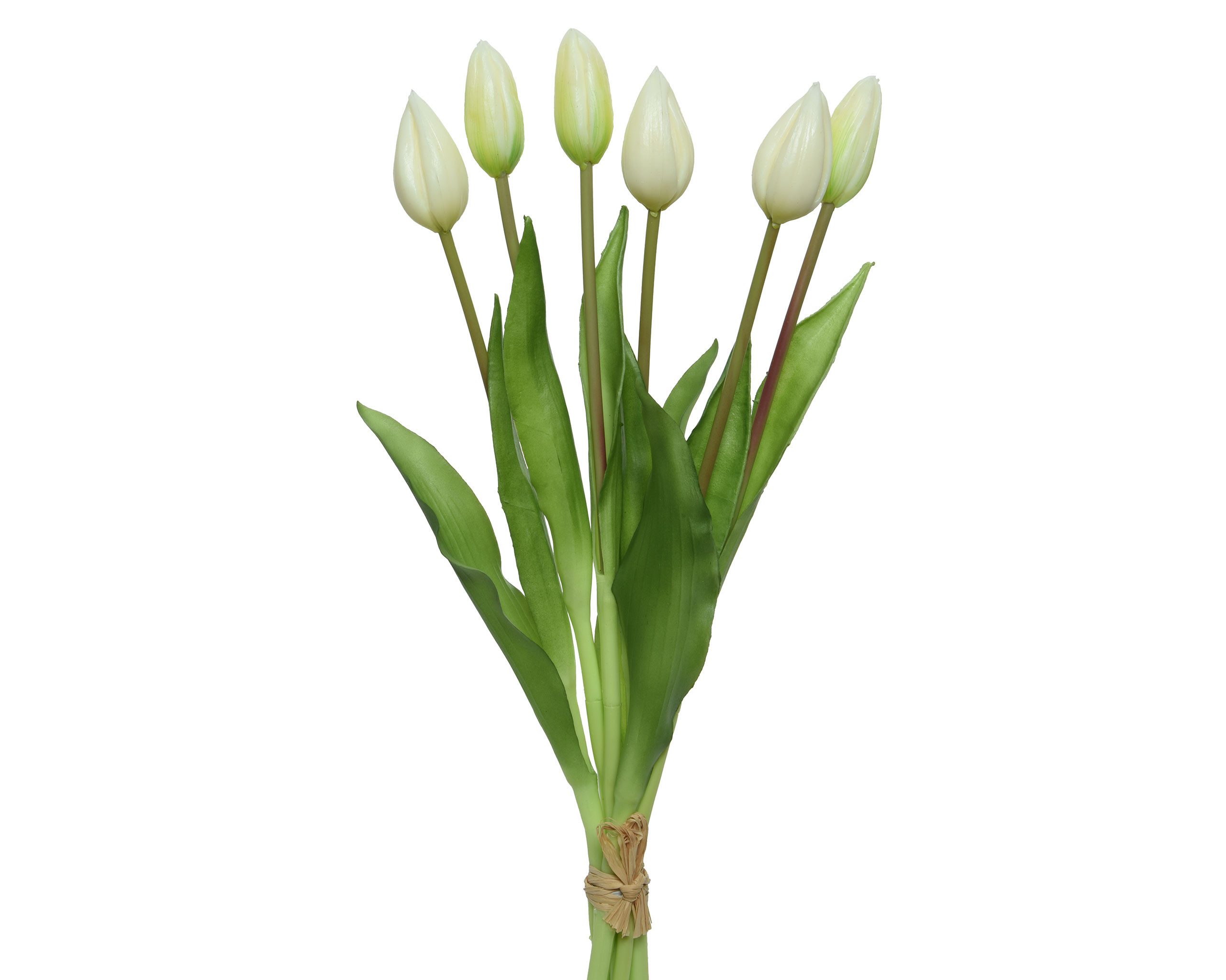 Kunstblume, Decoris season decorations, Künstlicher Tulpenstrauß 10x40cm Weiß