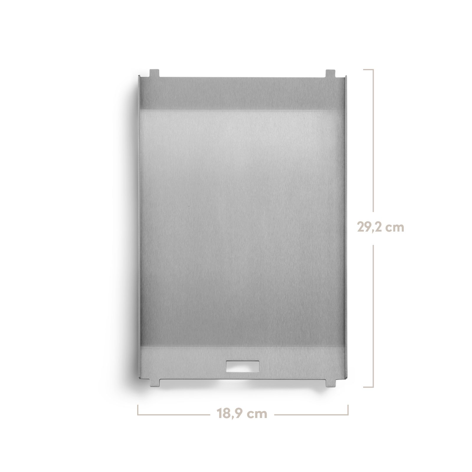 BURNHARD® Grillplatte Plancha Edelstahl JONES 29,2 x 18,9 x 1,5 cm