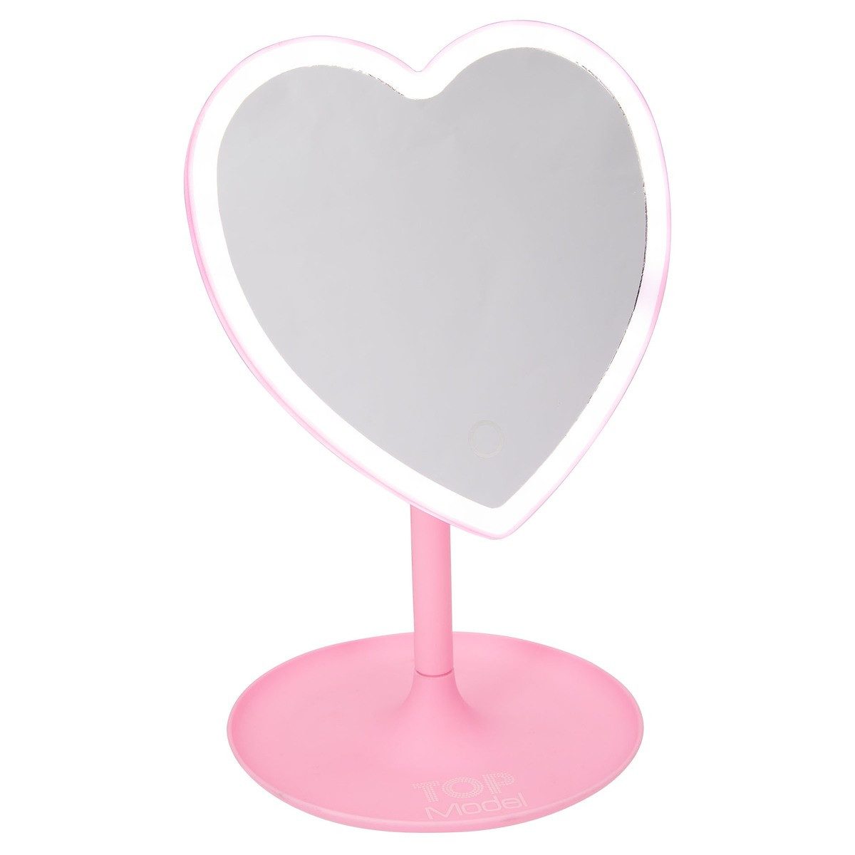 Depesche Schmuck-Tattoo Depesche TOPModel Schmink Spiegel BEAUTY and ME rosa LED Rand Herzform