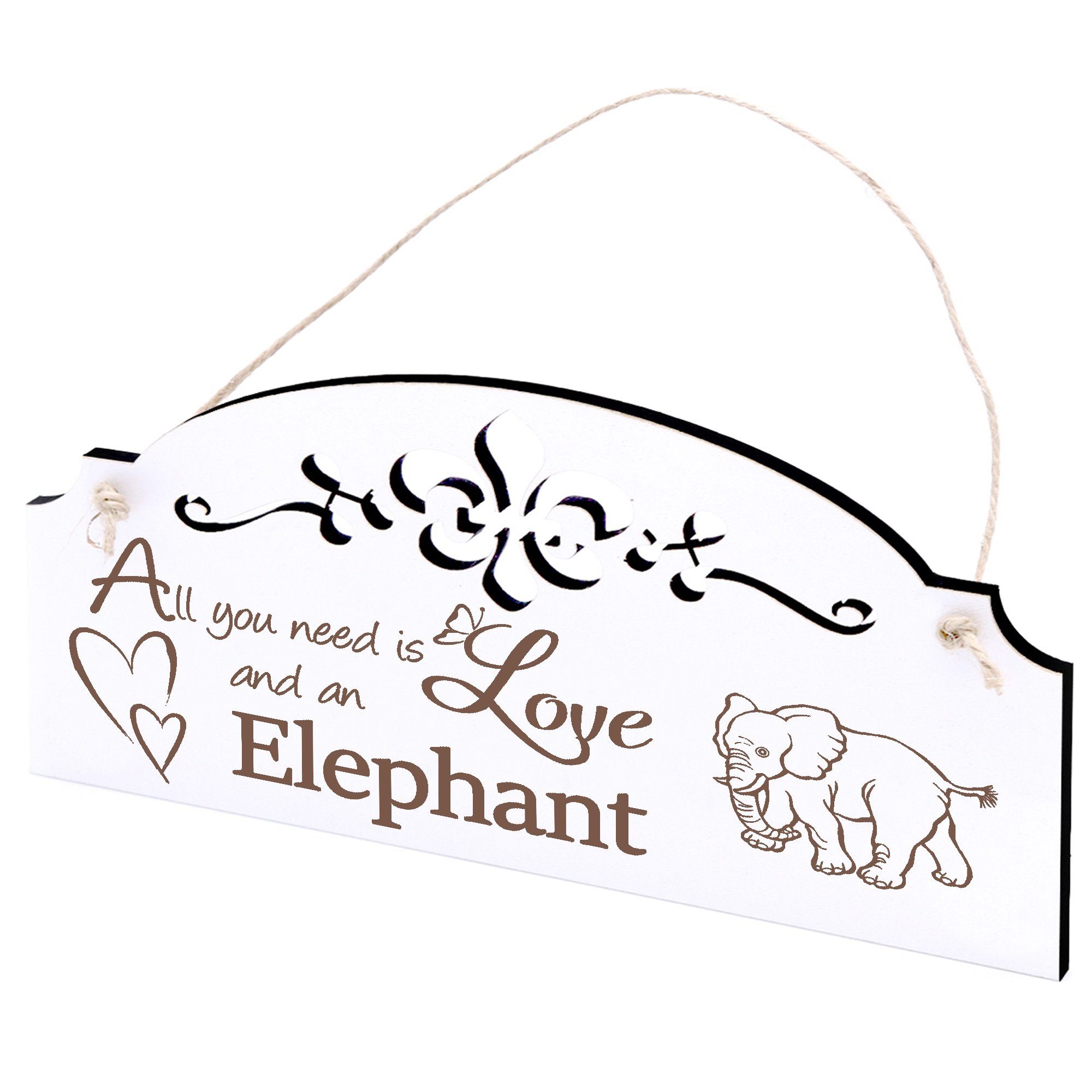 you need All 20x10cm Deko Elefant Love laufender Hängedekoration Dekolando is