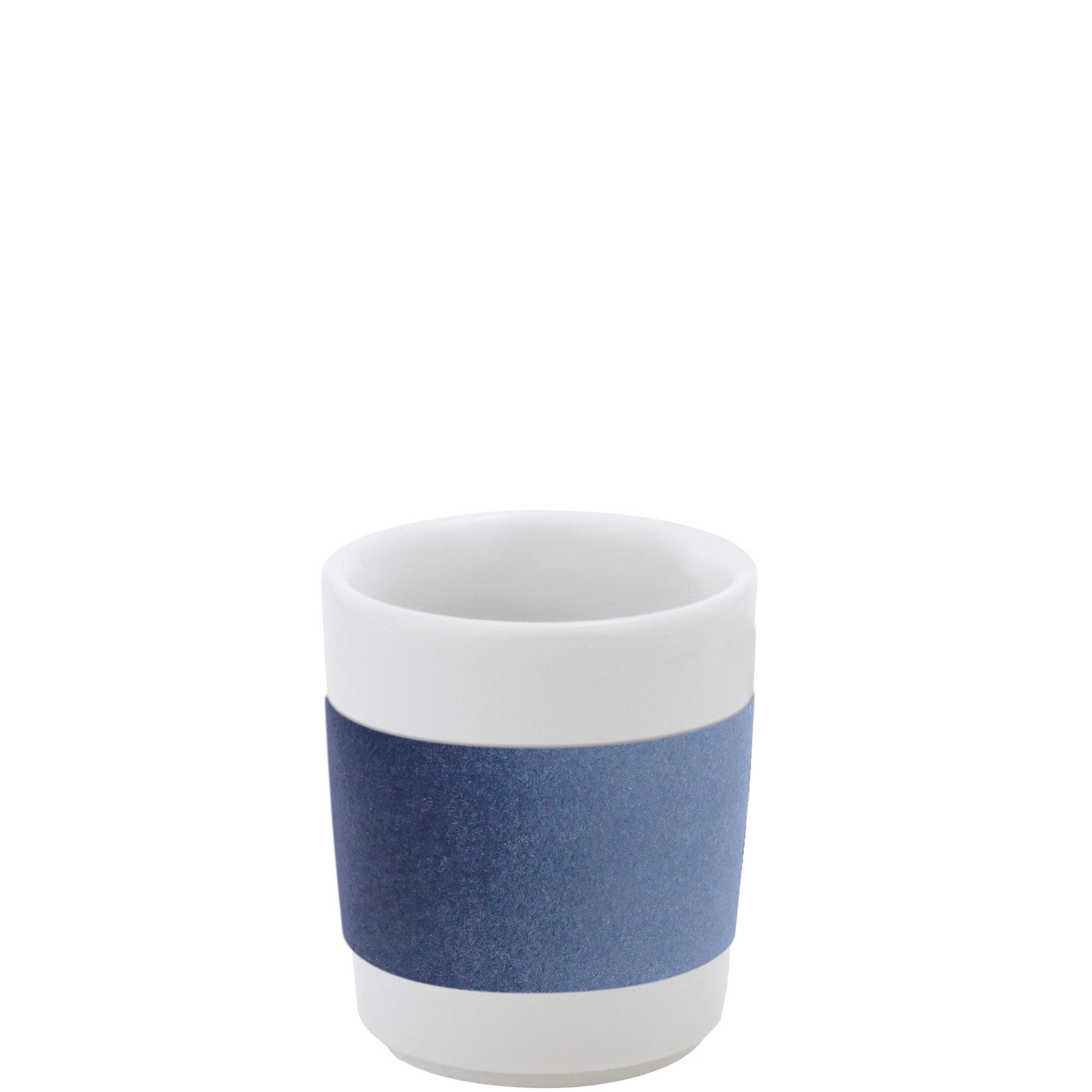 Becher touch! henkelloser Becher mit Samt-Banderole