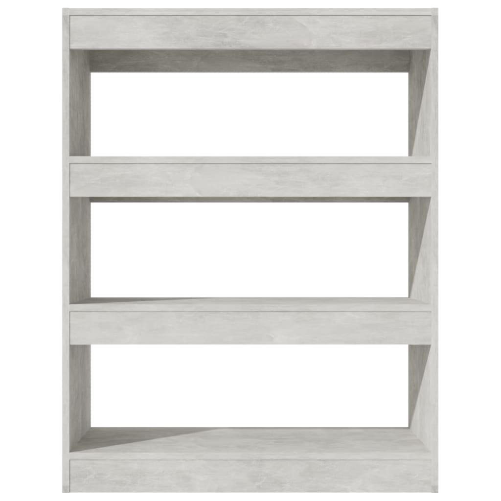vidaXL Bücherregal Bücherregal/Raumteiler Betongrau 80x30x103 cm günstig online kaufen