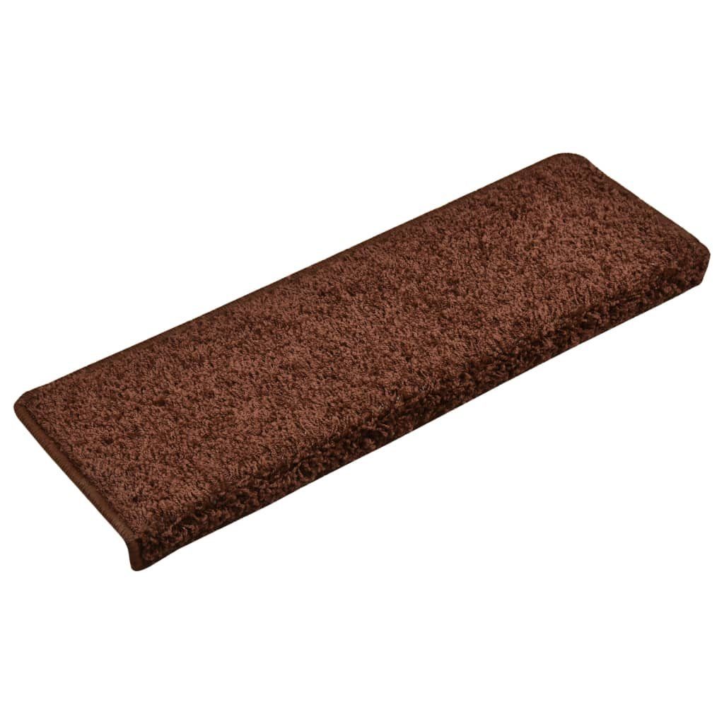 Stufenmatte 65 x 21 x 4 cm Teppich-Treppenstufen 15 Stk 65x25 cm Braun Treppe Stuf
