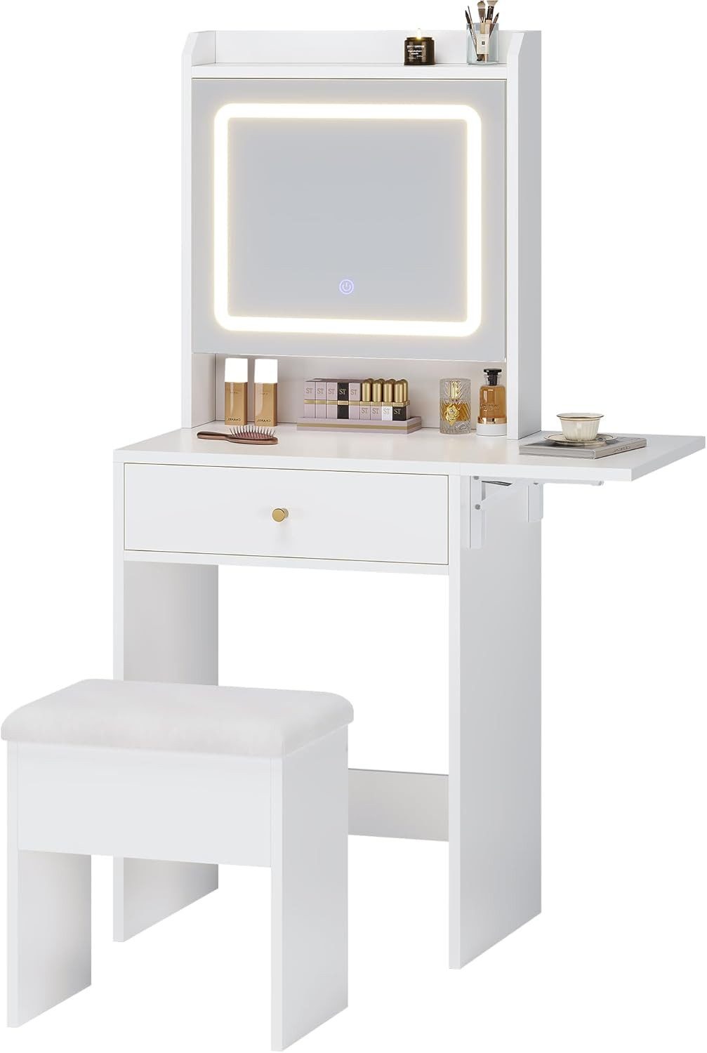 MSMASK Schminktisch mit Beleuchtung, 3 Farben, Einstellbare Helligkeit (Sch günstig online kaufen