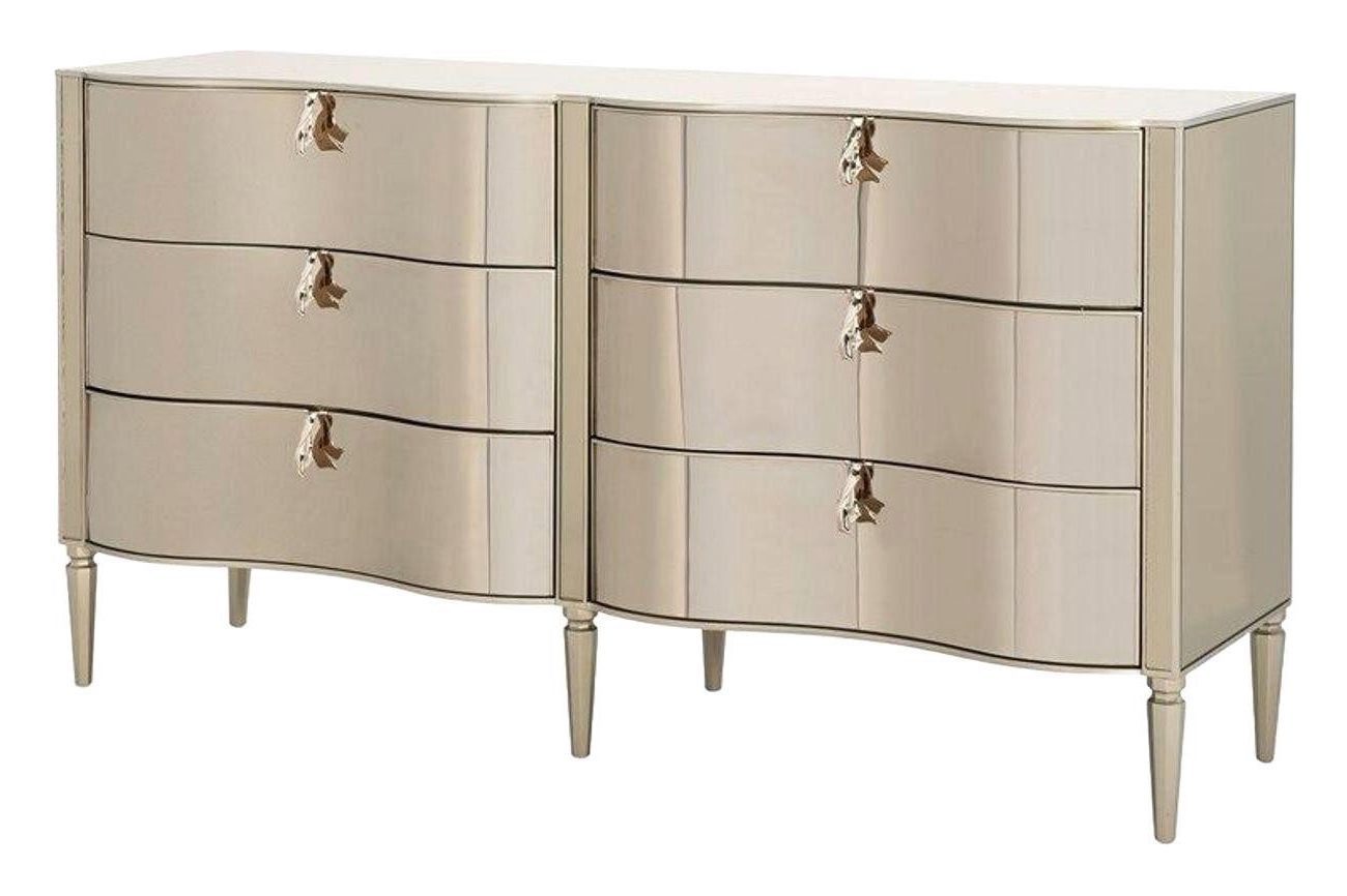 Xlmoebel Schubkastenkommode Designer-Möbel mit Anrichte, Kommode und Hochschrank in Holzoptik (Kommode), Hergestellt in Europa