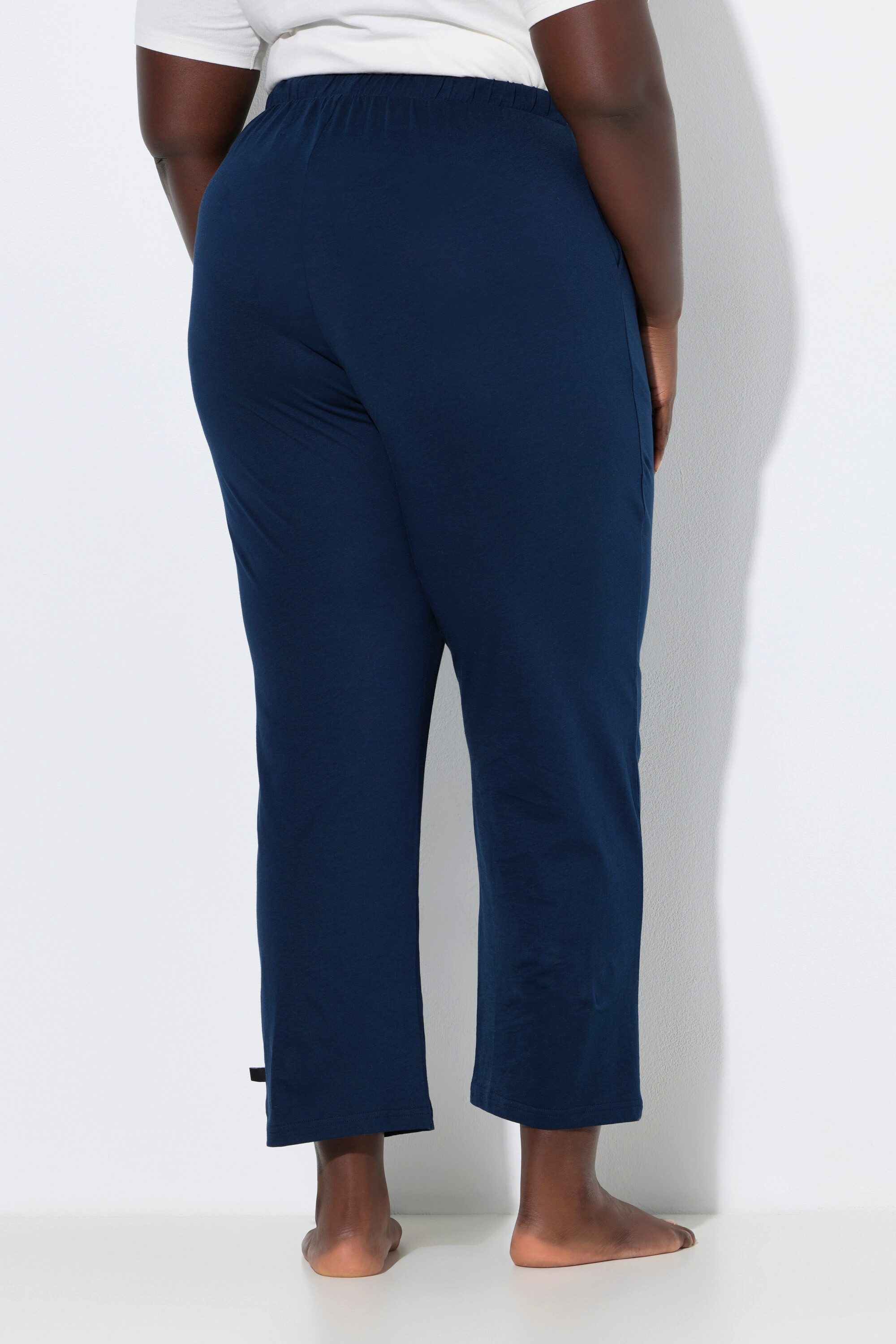 Ulla Popken Pyjama Pyjamahose uni / Herzen langes Bein