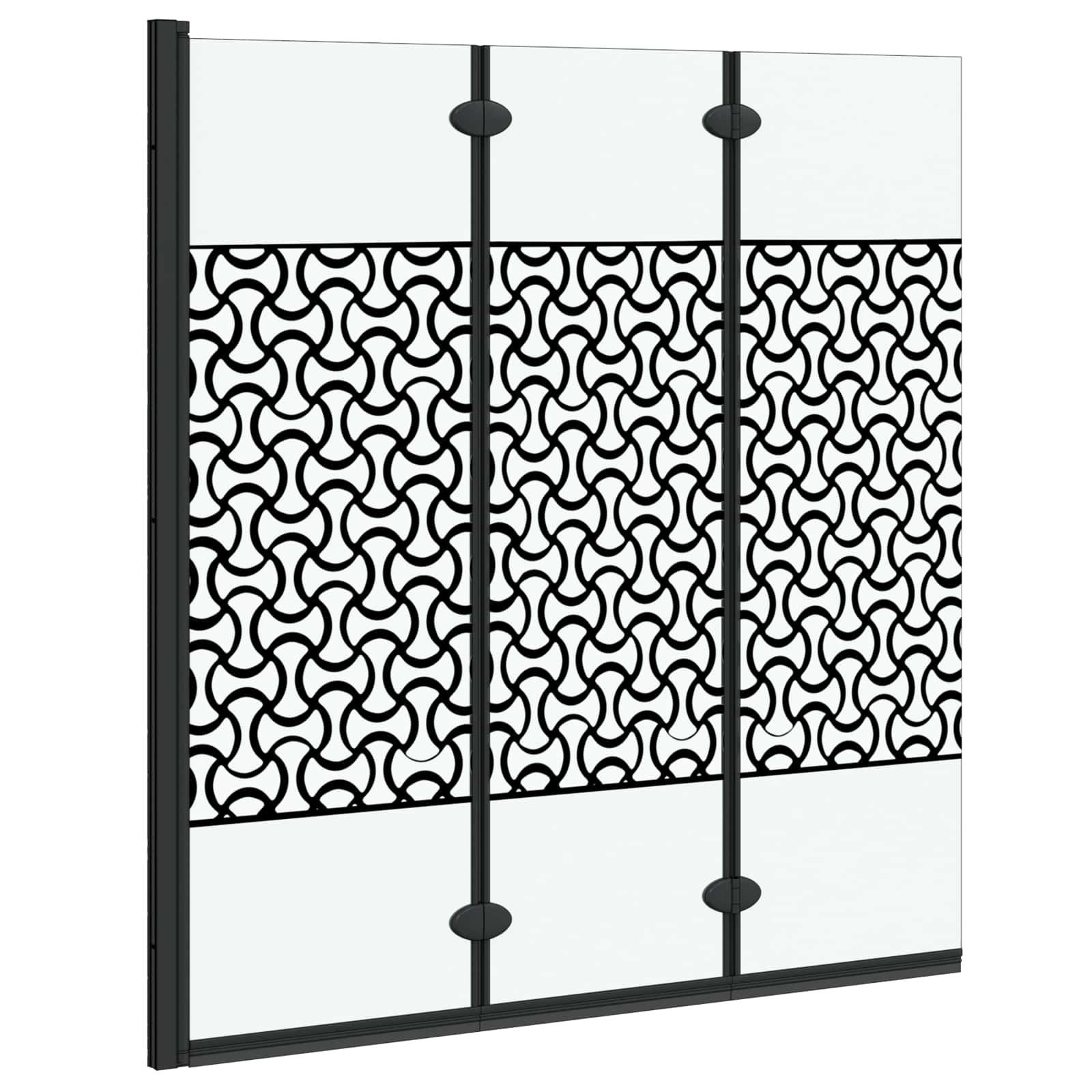 vidaXL Duschwand Duschabtrennung Schwarz und Transparent 130 x 130 cm, (1 tlg)