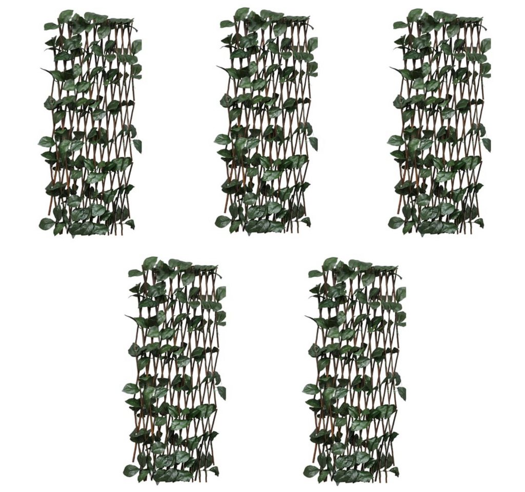 Thumbnail - vidaXL Rankgitter, Weidenzaun-Rankgitter 5 Stk. mit künstlichen Blättern 180x60 cm