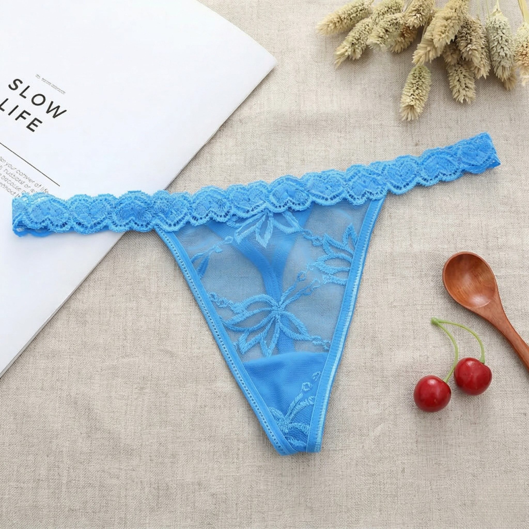 NEXORA Stringtanga Tanga, String, Damenunterwäsche, Spitzenstring, Dessous Onesize mit elastischem Bund, passt sich Ihrem Körper optimal an