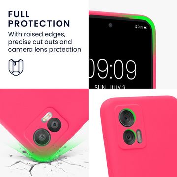 kwmobile Handyhülle Hülle für Motorola Edge 30 Neo, Hülle Silikon gummiert - Handyhülle - Handy Case in Neon Pink