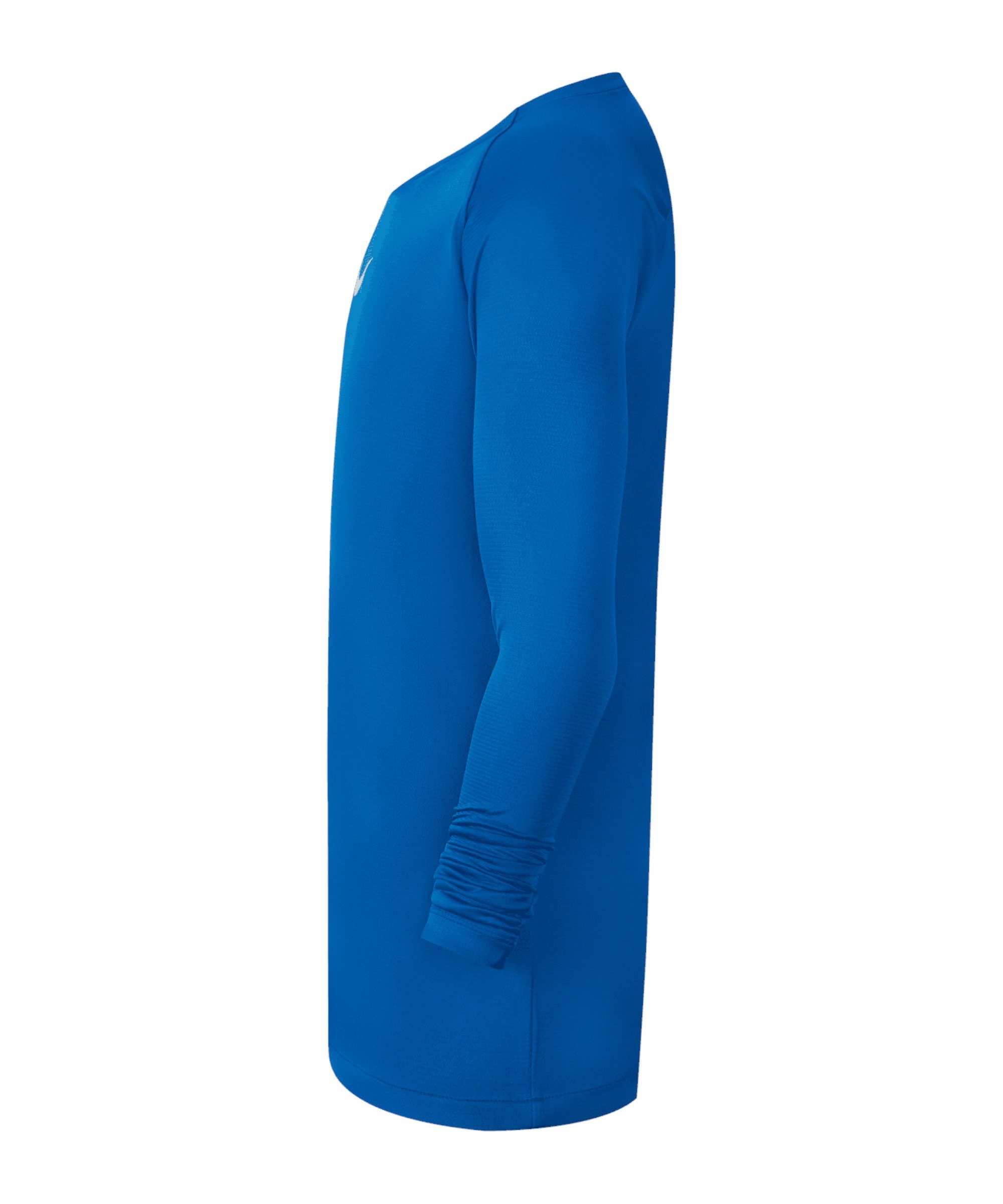 Nike Funktionsshirt Park First Layer Top blauweissblau Kids Daumenöffnung