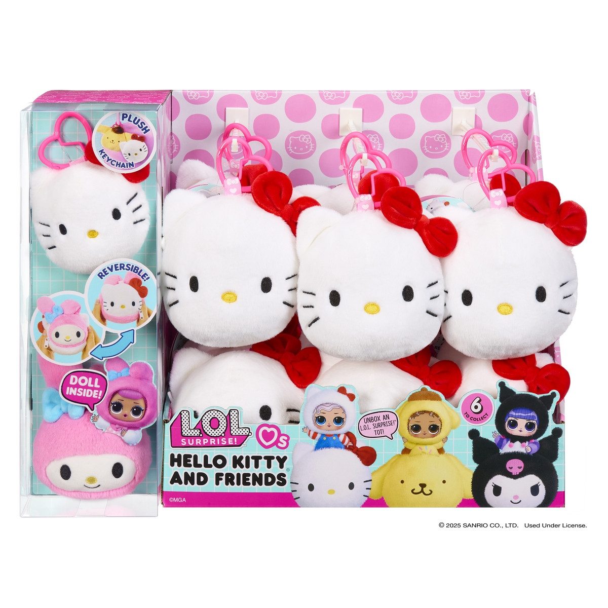 Zapf Creation® Kuscheltier MGA L.O.L. Surprise Loves Hello Kitty Reversible Plush Surprise