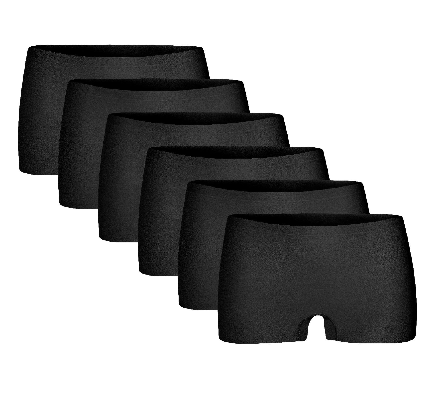 Boxershorts 6er Set Hüftslip Slip Boxershort Damen Unterwäsche 953 Schwarz Größe: