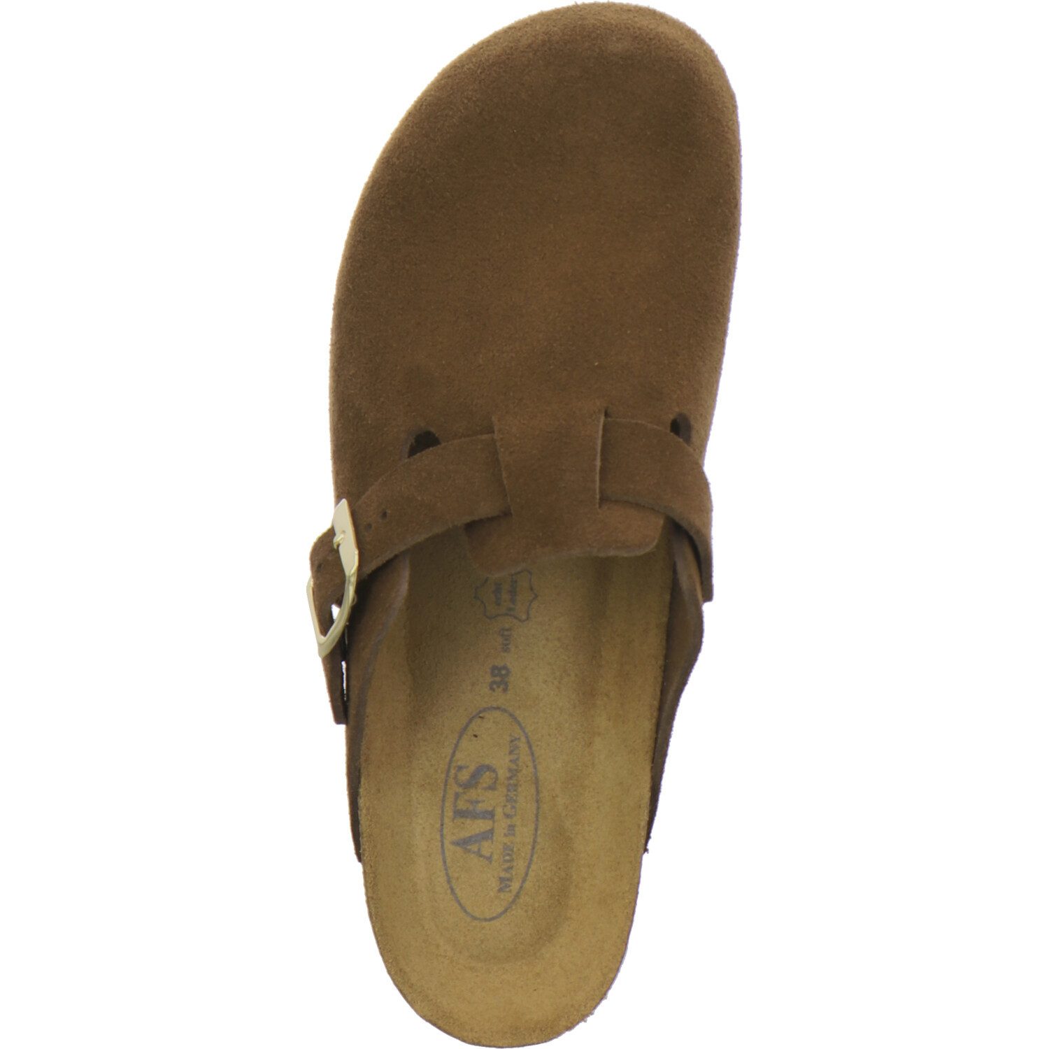 AFS-Schuhe 290079 Clogs Pantolette für Damen aus Leder mit Fußbett, Hausschuhe Made in Germany