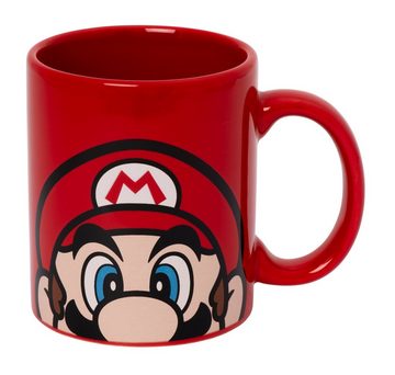 PYRAMID Tasse Geschenkset (Tasse, Untersetzer & Schlüsselanhänger) - Mario, Keramik, inkl. Untersetzter und Schlüsselanhänger