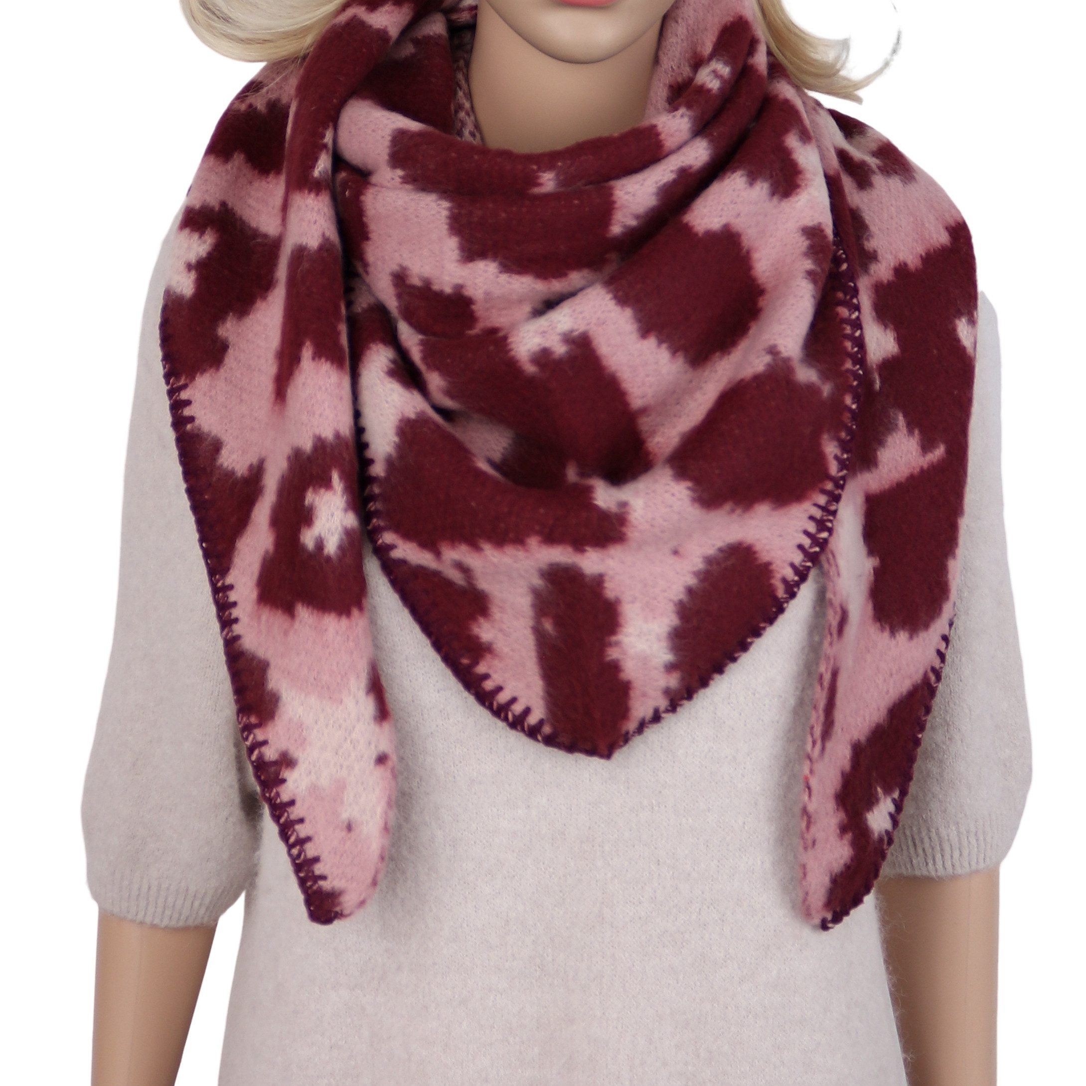 MIRROSI Dreieckstuch Damen weiches Viskose Tuch 80x170 cmmit Leo-Muster, (Neue Kollektion Herbst/Winter 2026), mit Leo-Muster, Animal-Print