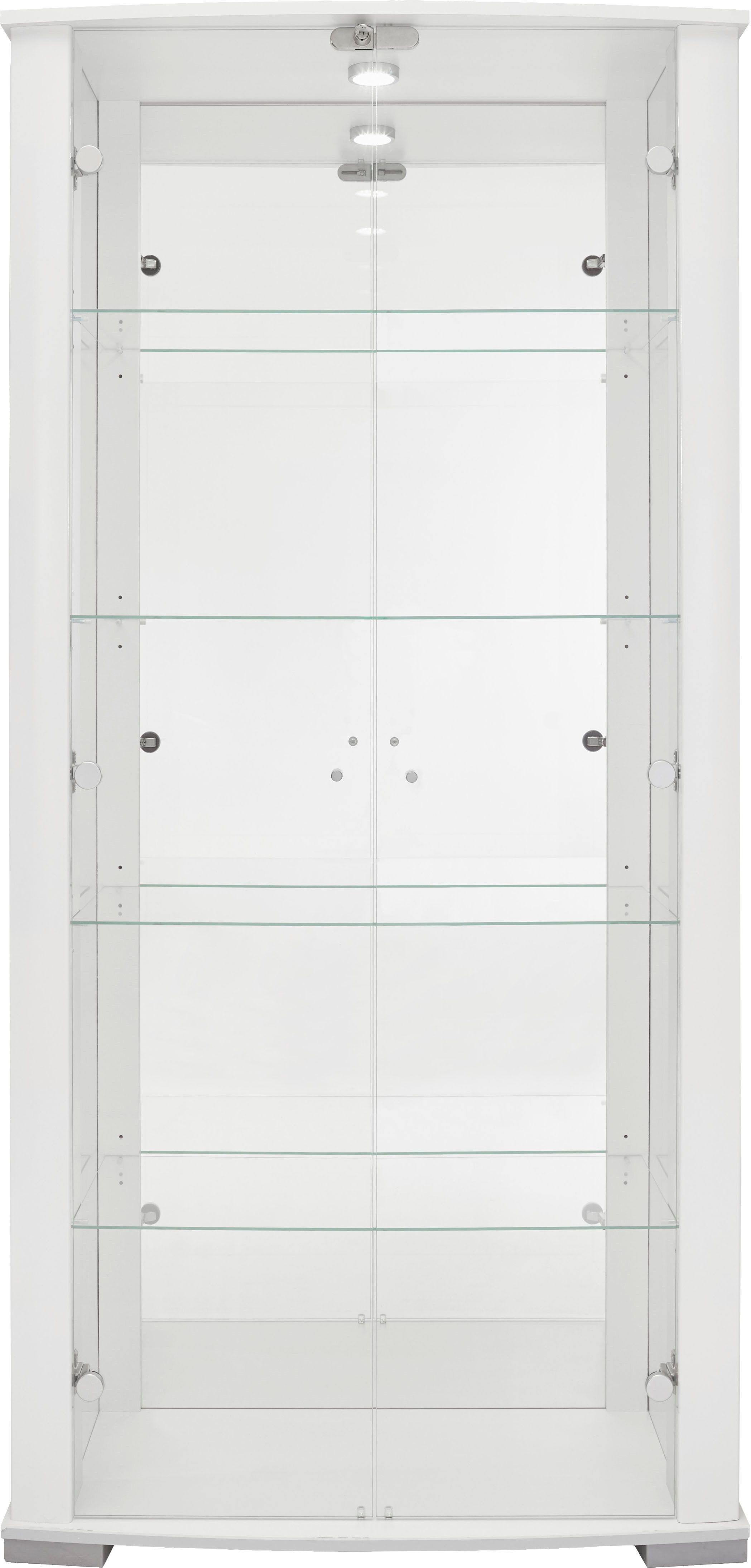 fif möbel Vitrine STELLA Standvitrine/Glasvitrine 2x Glastür,perfekt für Sammler,Sammlervitrine