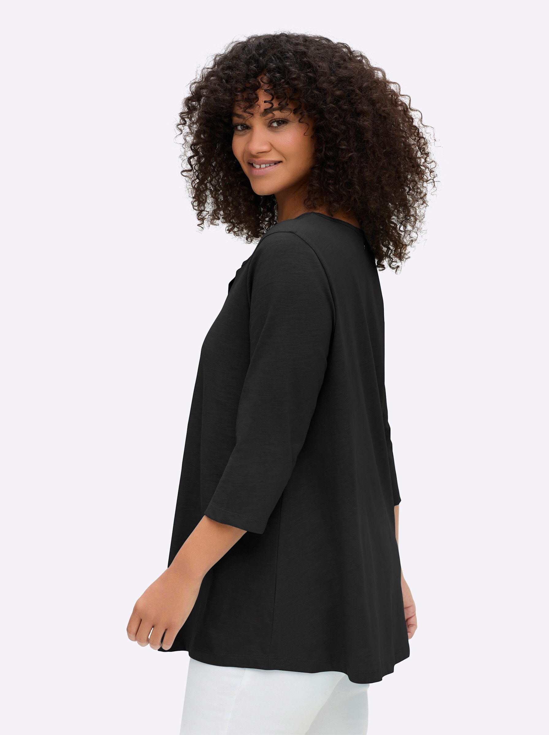 Sheego T-Shirt 3/4-Arm-Shirt 3/4-Arm – Bild 4 von 5