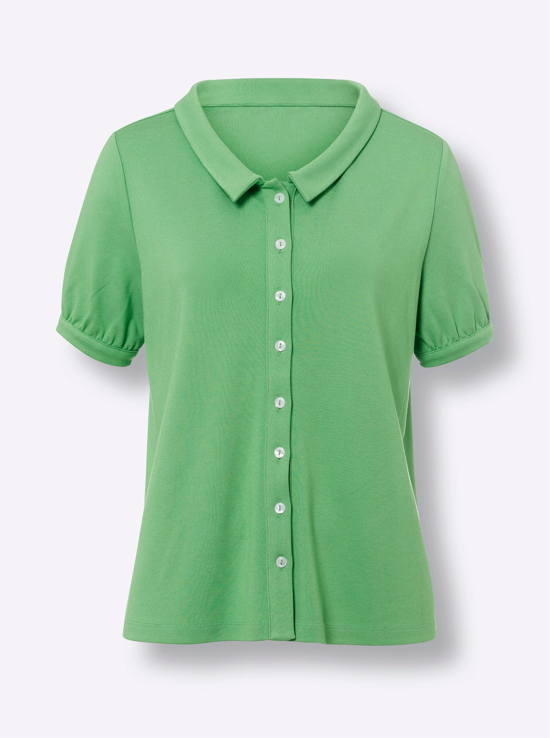 heine Klassische Bluse Jersey-Bluse Kurzarm