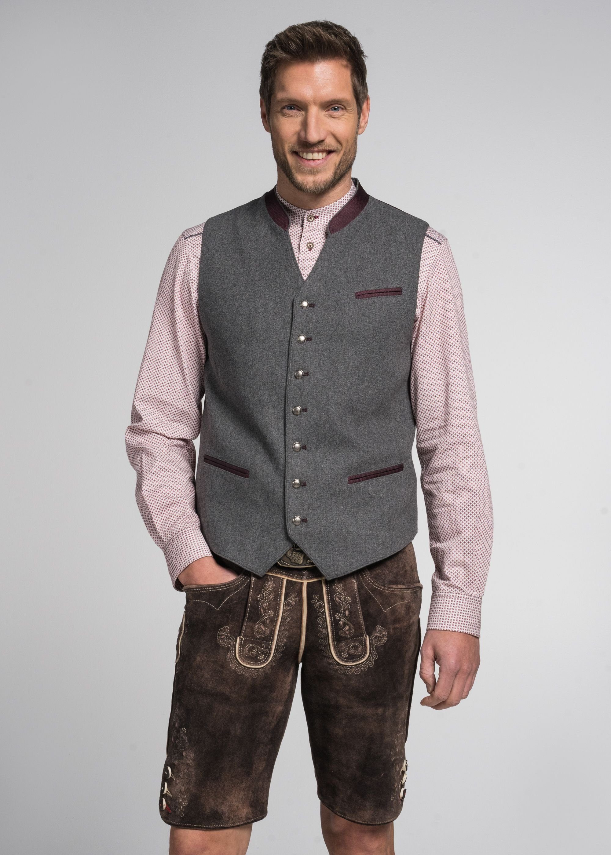 Spieth & Wensky Trachtenweste Aris (1-tlg) mit modischen Ziernähten günstig online kaufen