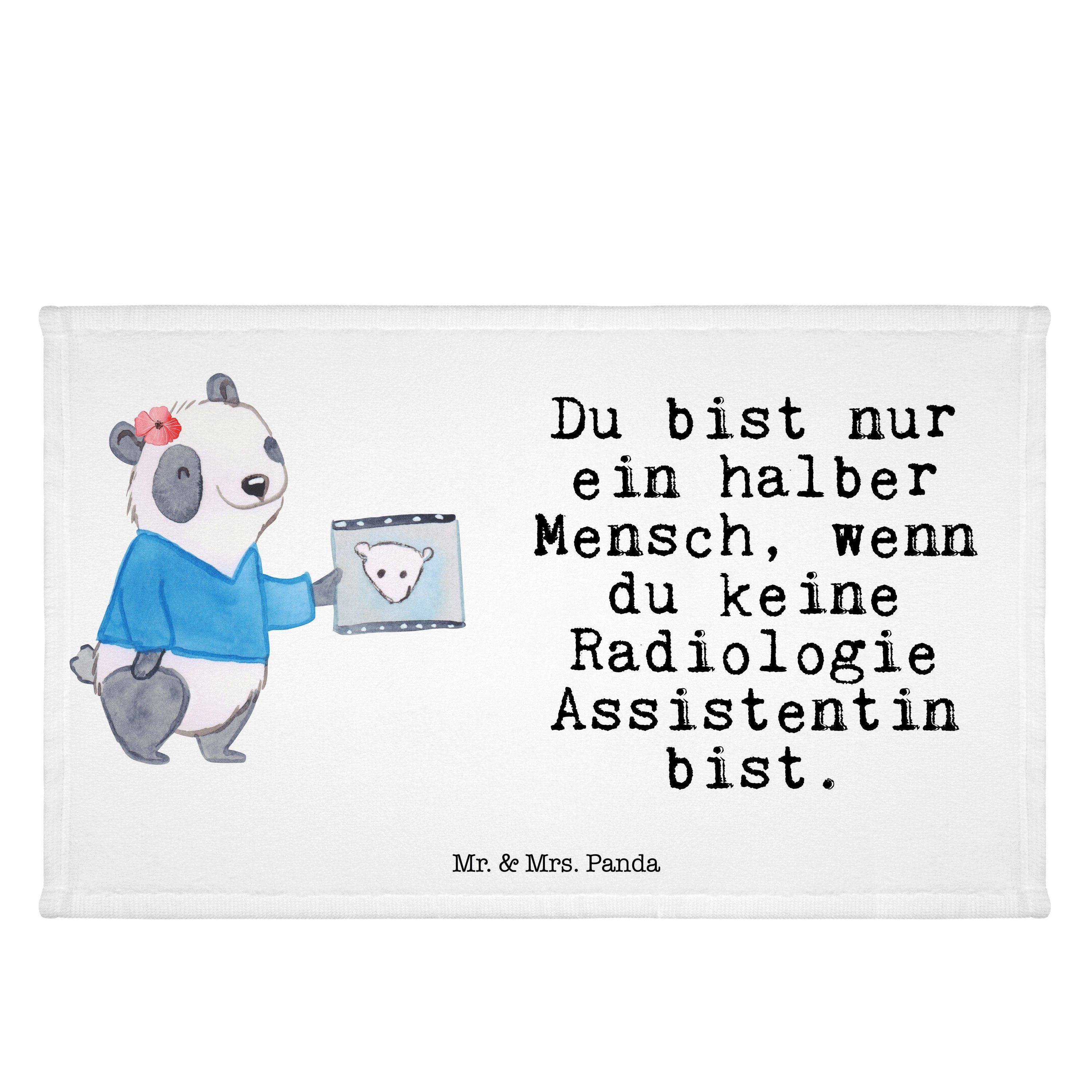 Mr. & Mrs. Panda Handtuch Radiologie Assistentin mit Herz - Weiß - Geschenk, Schenken, Sport Ha, (1-St)