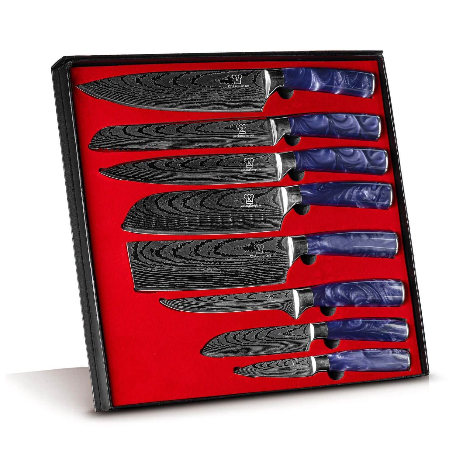 Küchenkompane Messer-Set Asiatisches Messerset Pinku 8-teiliges Küchenmesser Set Premium (8-tlg)