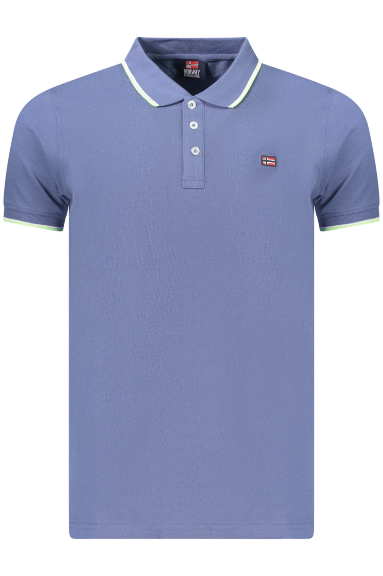 NORWAY 1963 Poloshirt Elegantes Herren-Poloshirt Blau mit Kontrastdetails