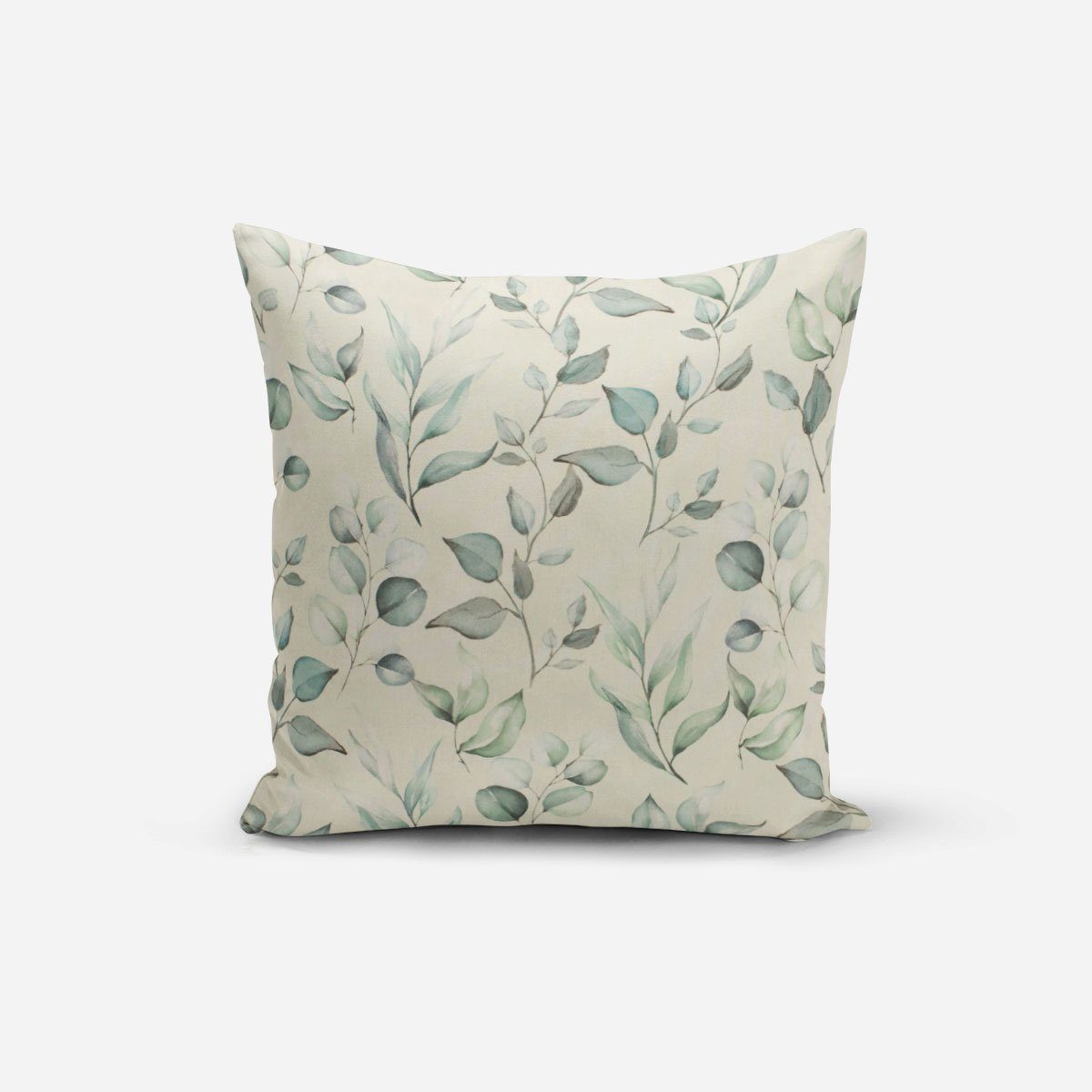 SCHÖNER LEBEN. Dekokissen SCHÖNER LEBEN. Kissenhülle Outdoor Plant Lover Blätterzweige Aquarel