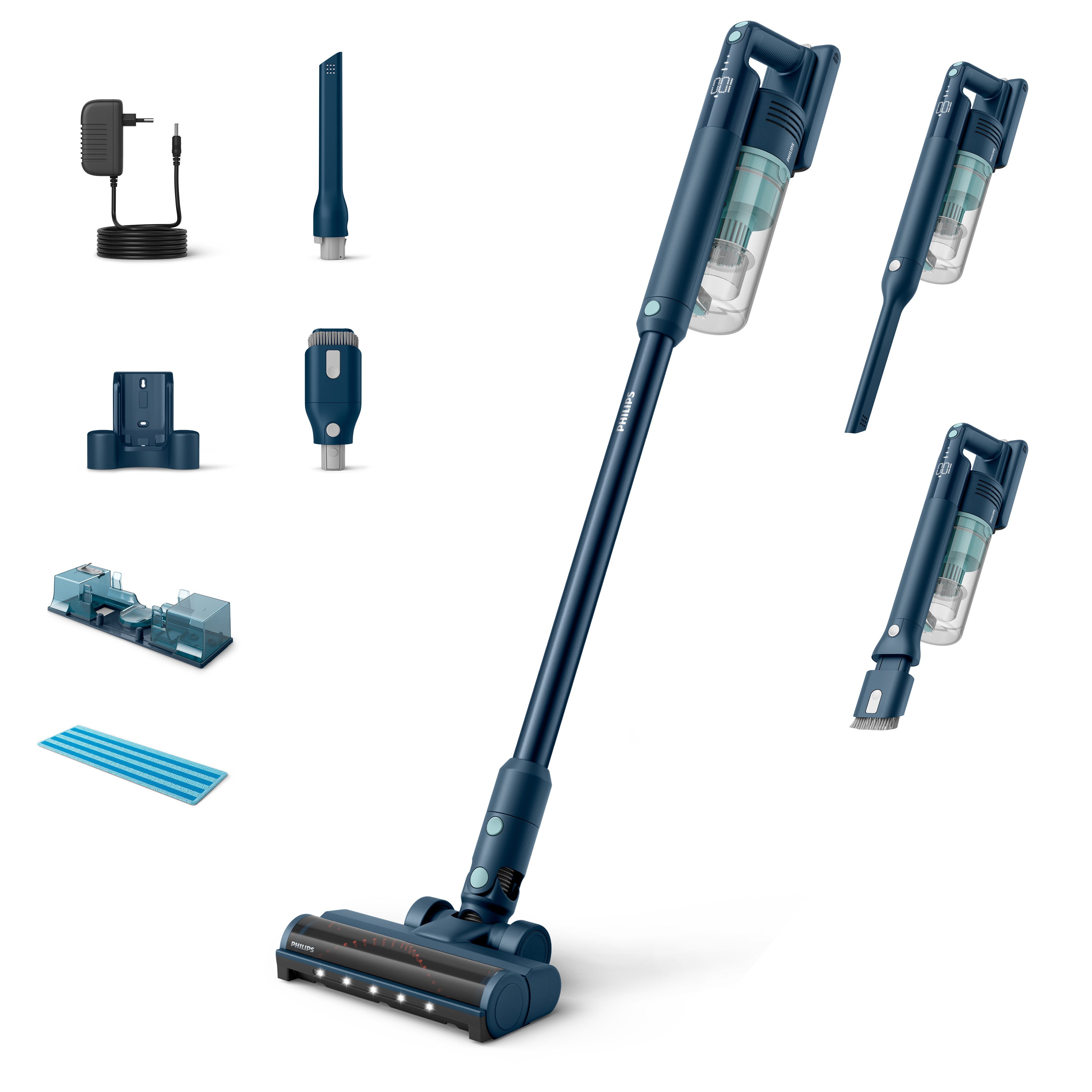 Philips Nass-Trocken-Sauger XC5041/01 5000 Series „Teppichwunder“, 50,4 W, beutellos, mit bis zu 60 Minuten Laufzeit und aufsteckbarem Aqua-Modul