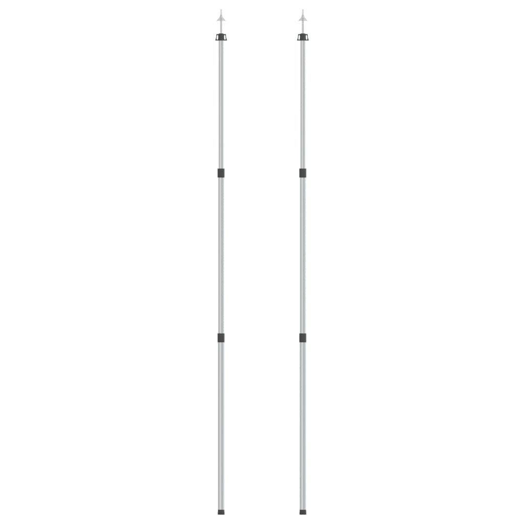 vidaXL Zeltstange Teleskop-Tarpstangen 102-260 cm 2 Stk. Aluminium, (2-St)