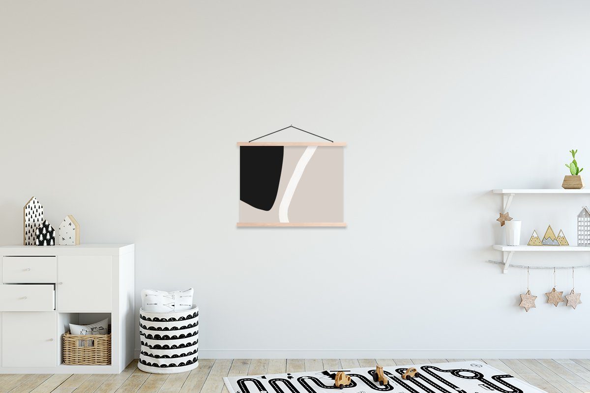 Minimalismus Wohnzimmer, Posterleiste, Formen, - (1 Pastell für Textilposter St), MuchoWow - Magnetisch Poster Bilderleiste,