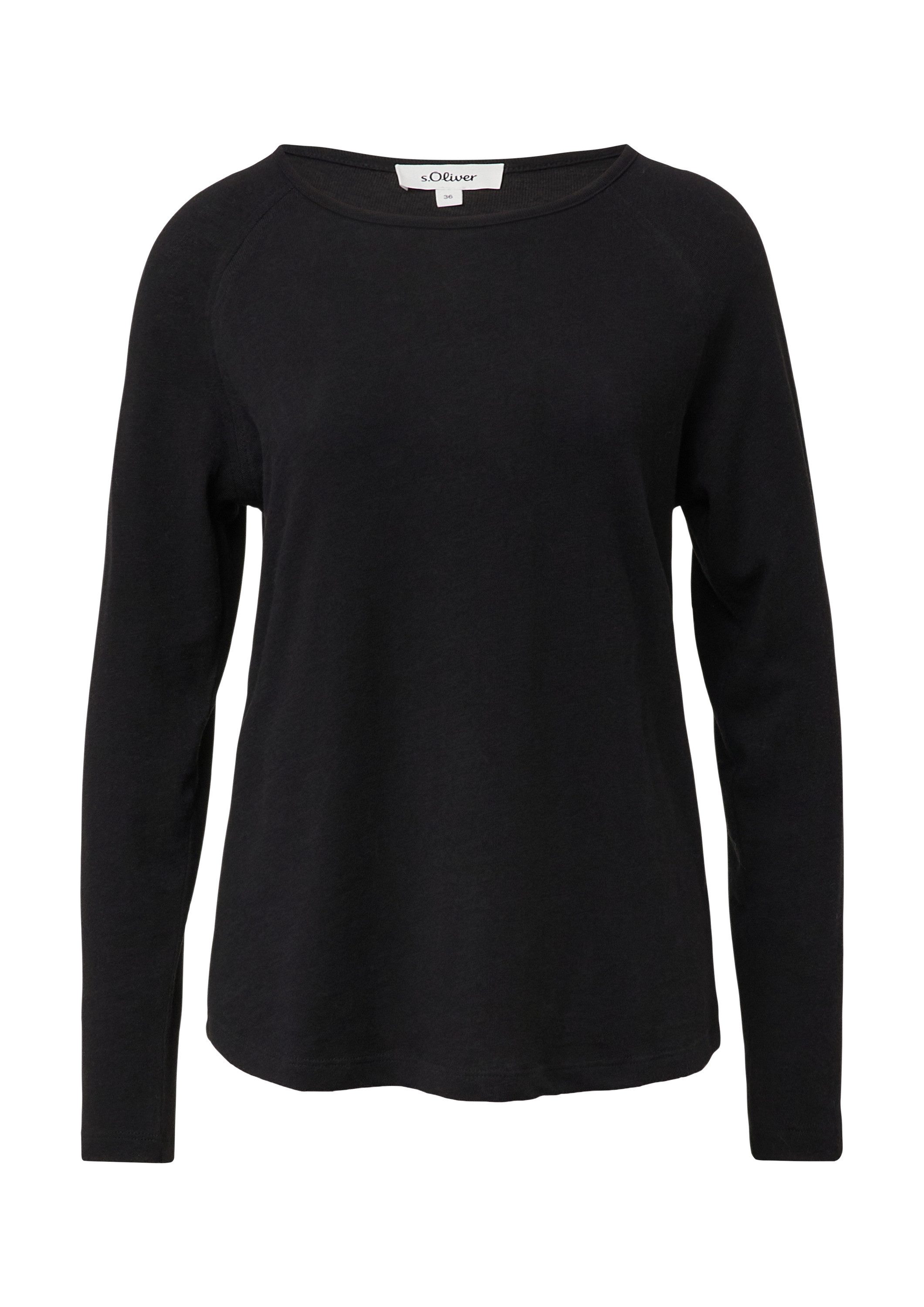 s.Oliver Langarmshirt T-Shirt Langarmshirt mit Flammgarnstruktur günstig online kaufen