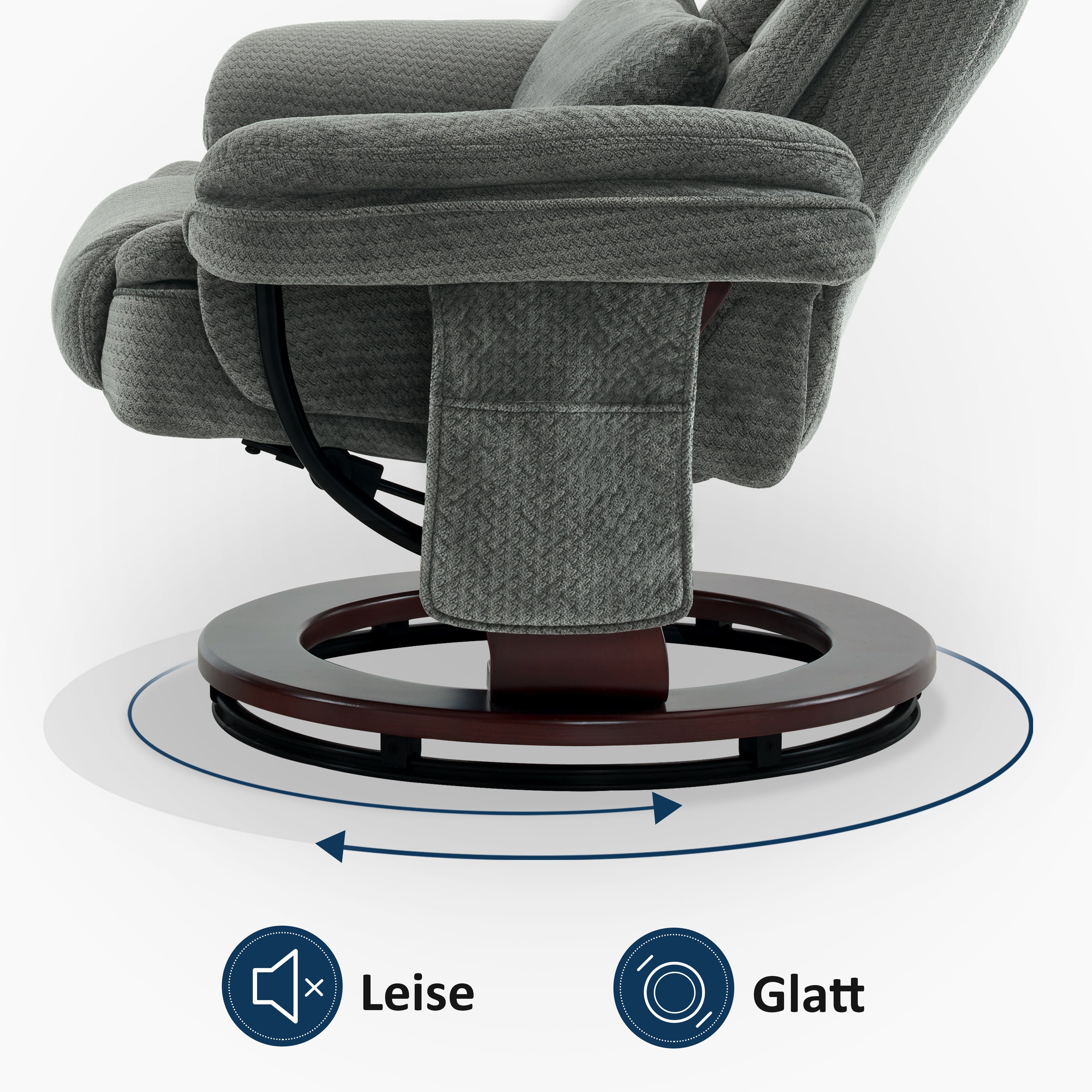 MCombo Relaxsessel 360°Drehbarer Fernsehsessel mit Hocker TV-Sessel 9099 (Relaxsessel mit Hocker), mit Relaxfunktion