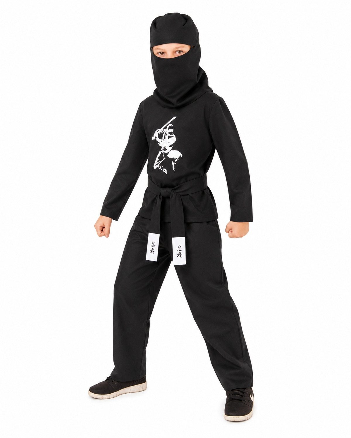 Kostüm Ninja Kostüm Kinder 4-tlg.  Samurai Verkleidung S