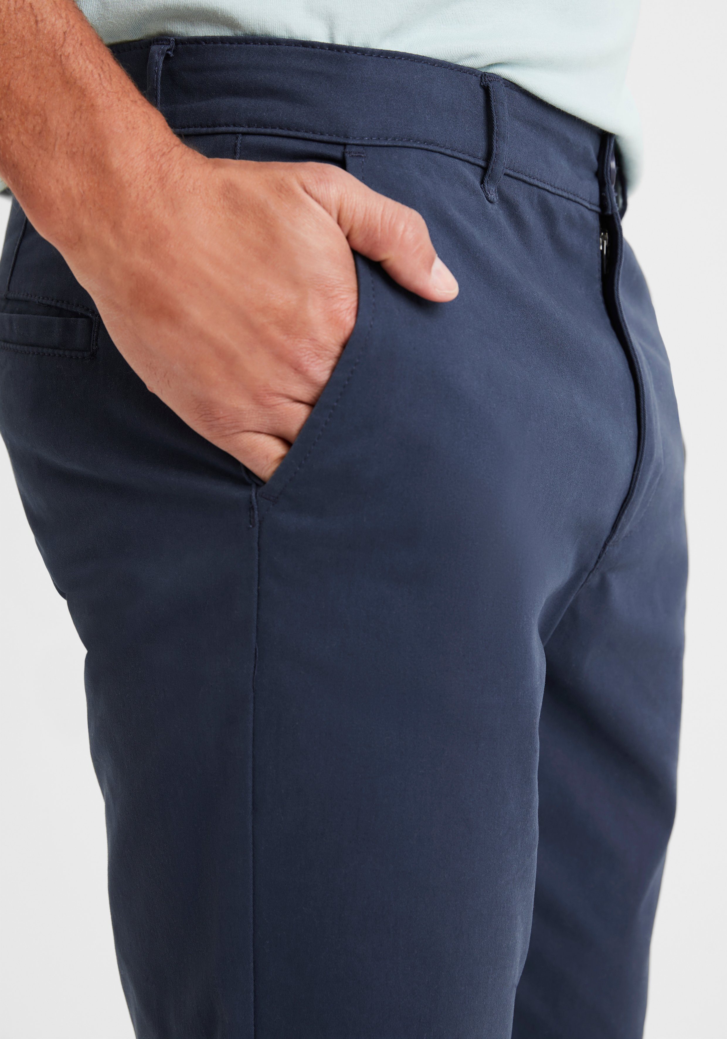 H.I.S Chinohose regular-fit lange Hose, aus elastischer Baumwoll-Qualität