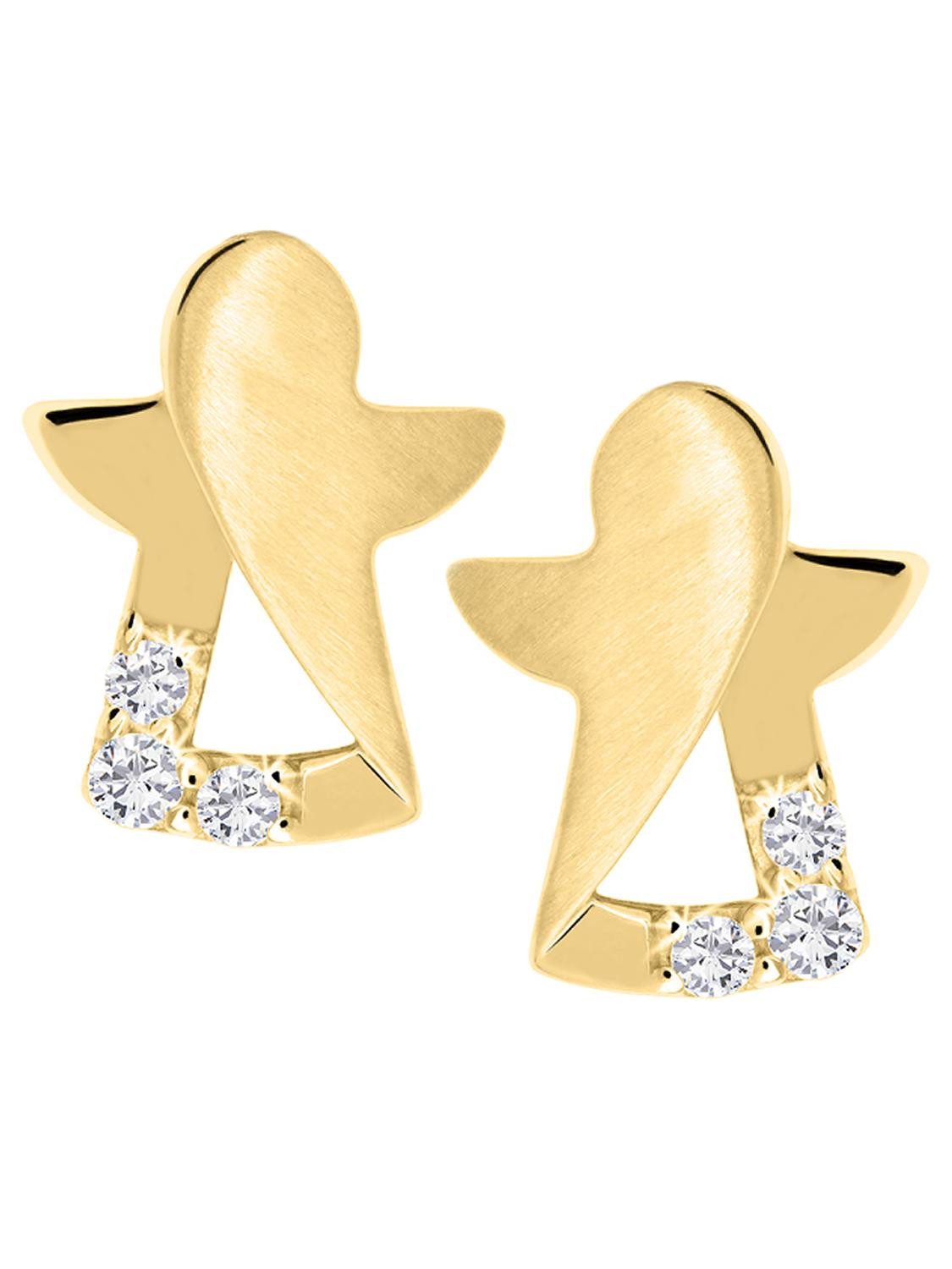 My Gold Paar Ohrstecker Kinder Ohrringe Gold 333 Engel Schutzengel - Modern Angel (inkl. Schmuckbox, 4-tlg., Set), Geschenke