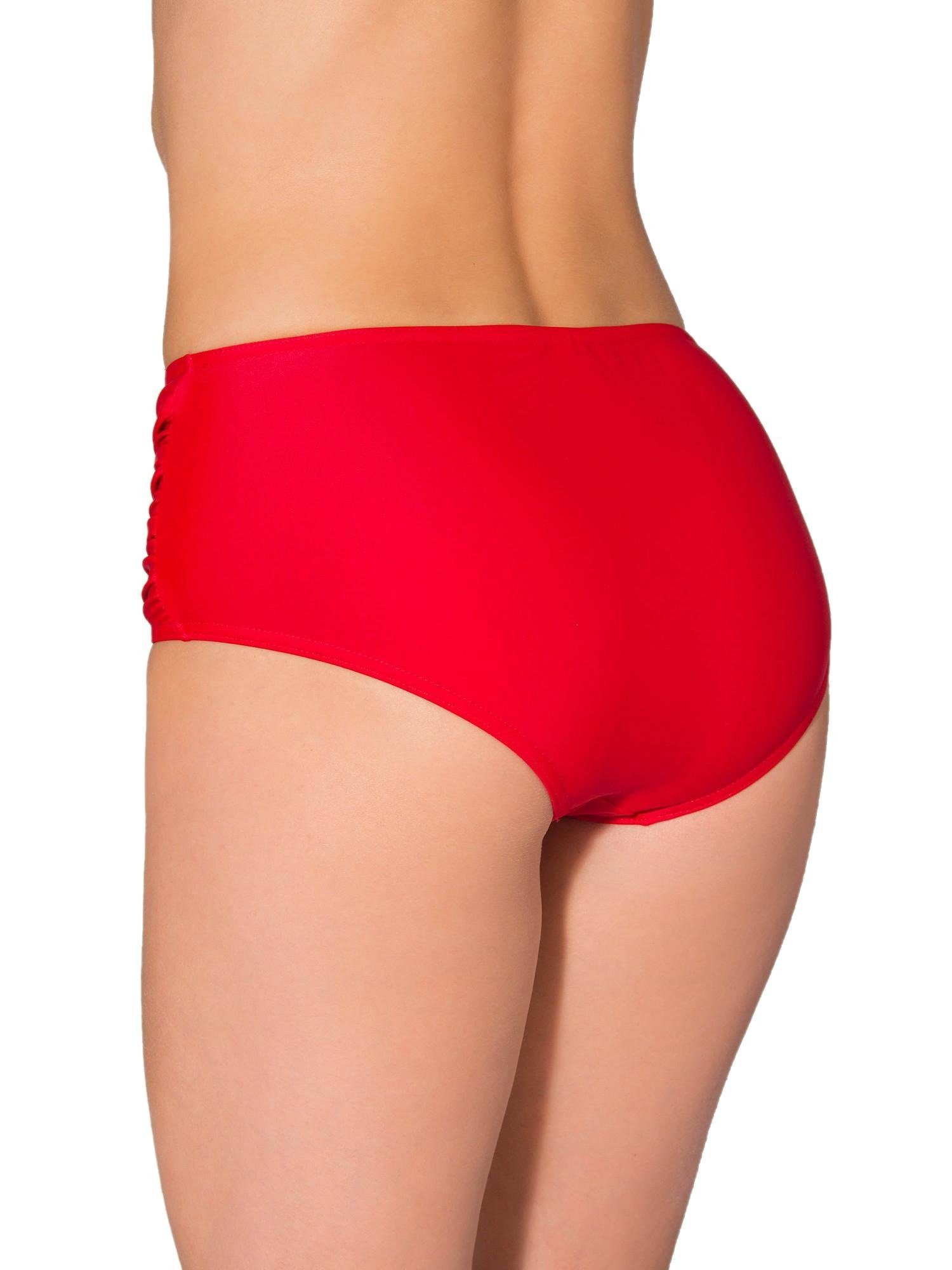 Aquarti Bikini-Hose Aquarti Damen Bikinihose Hotpants mit seitlichen Raffungen