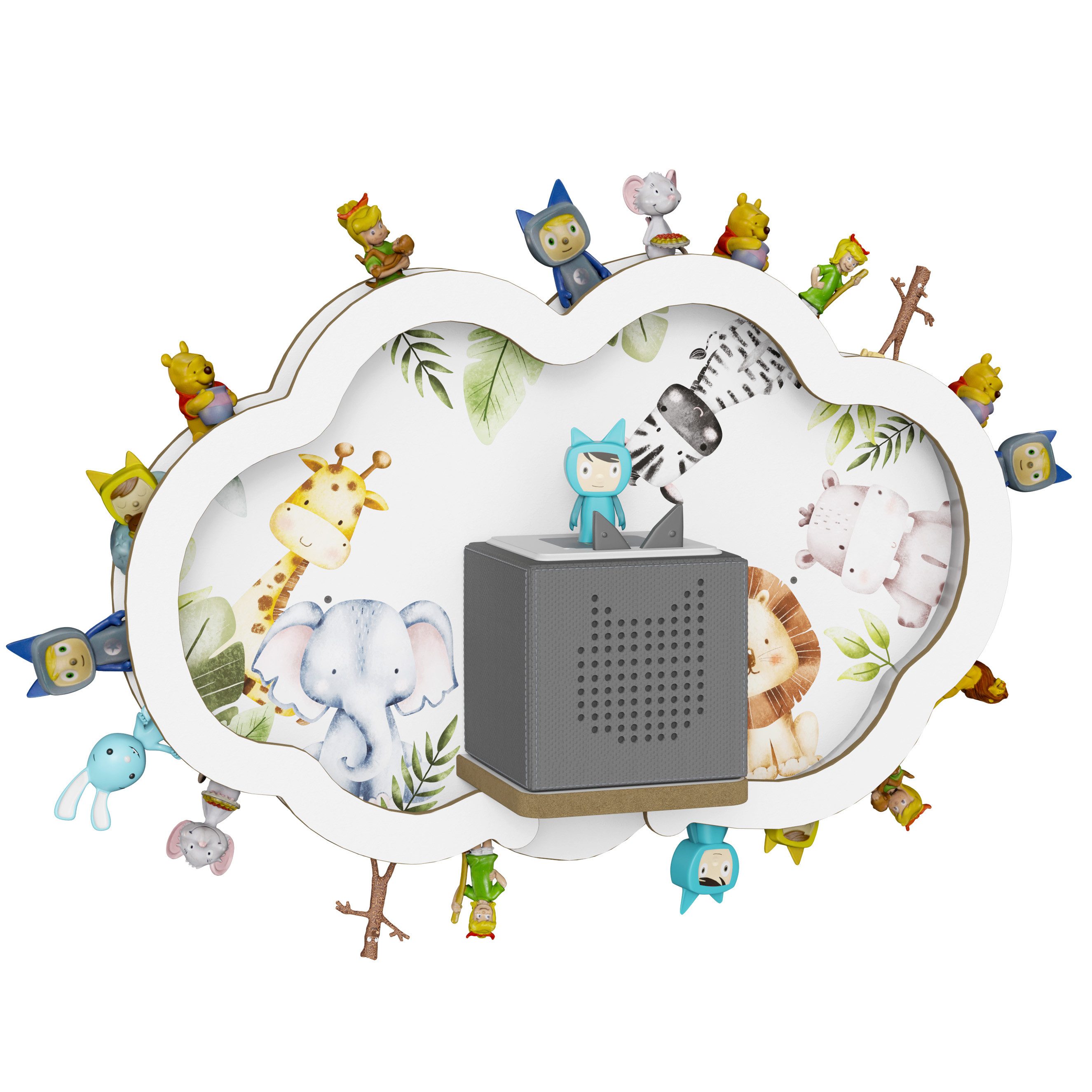 Holzura Kinderregal Tonieregal für Toniebox, Kinderregal Wolke Regal Tonie günstig online kaufen
