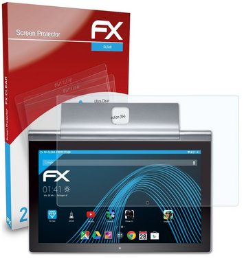 atFoliX Schutzfolie Displayschutz für Yoga Tablet 2 Pro 13.3 inch, (2 Folien), Ultraklar und hartbeschichtet