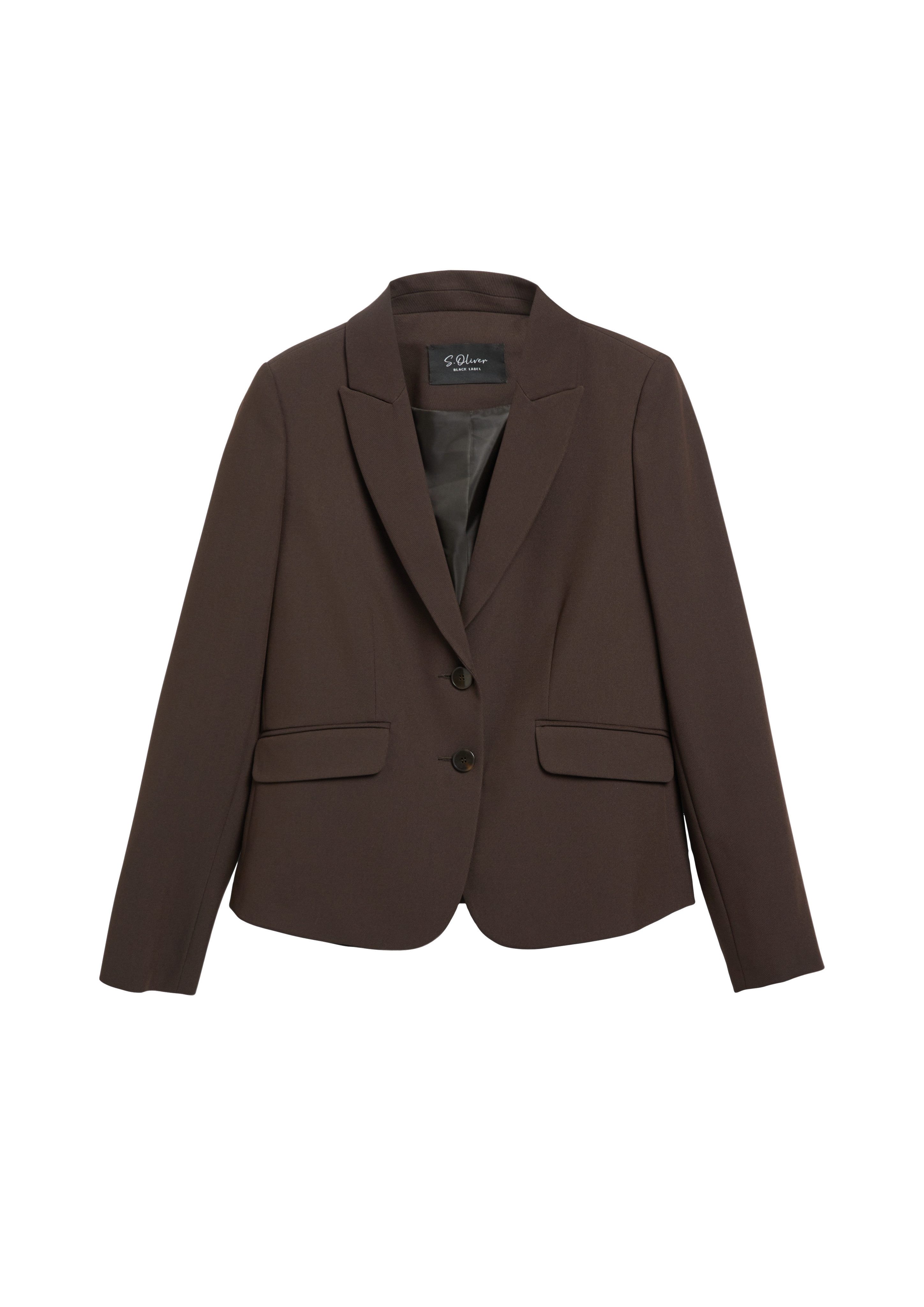 s.Oliver BLACK LABEL Blusenblazer mit Reverskragen und 2-Knopf-Verschluss – Bild 3 von 4
