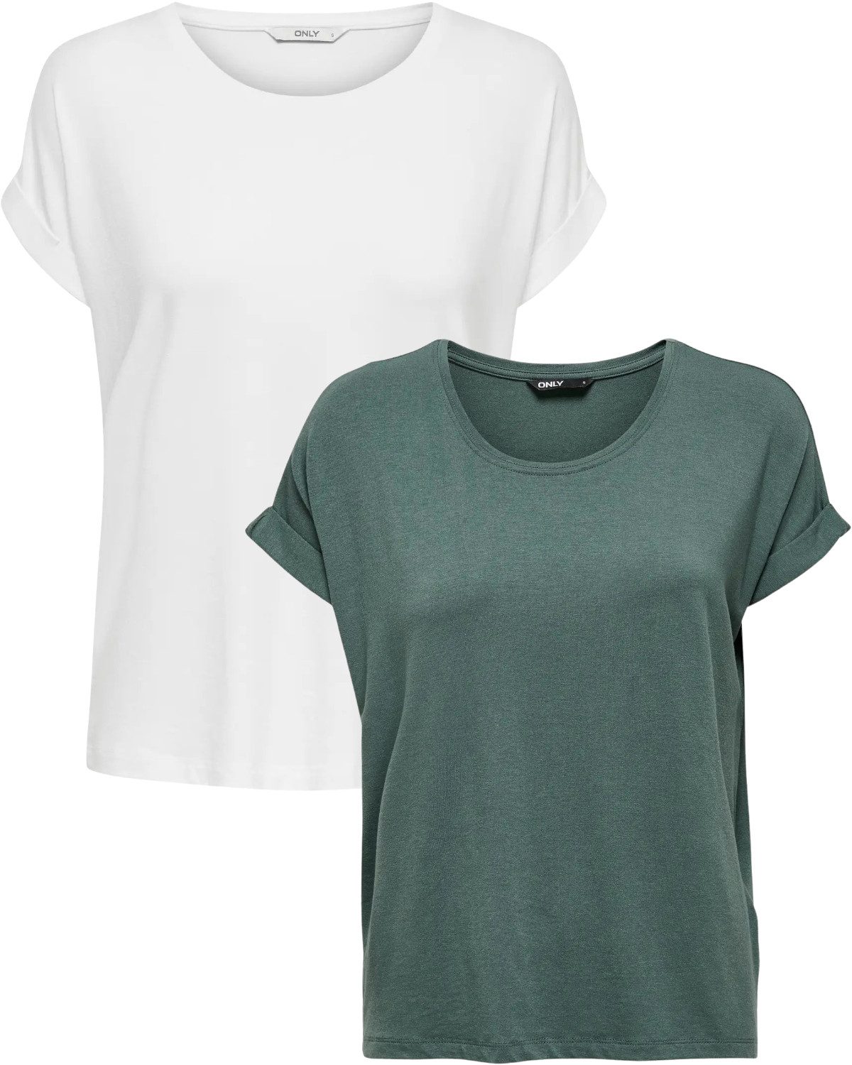 ONLY T-Shirt Stilvolles Basic Shirt mit Rundhalsausschnitt (2er-Pack) unifa günstig online kaufen