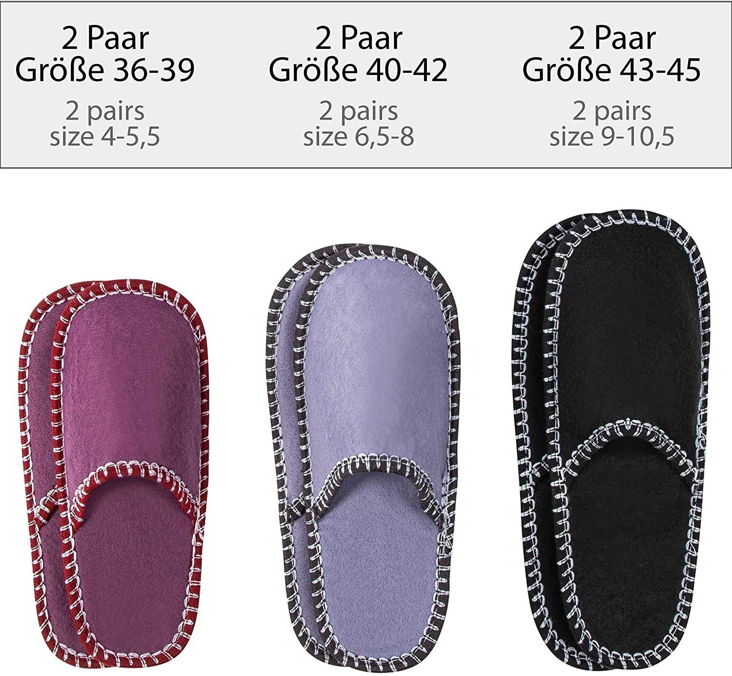 ONVAYA ABS Gästepantoffel, Llama, 6er Set, Antirutsch Sohle, Pantoffel Pantoffel (Packung, 6-tlg., 6er Set) Antirutsch Sohle Hausschuhe Filzpantoffel