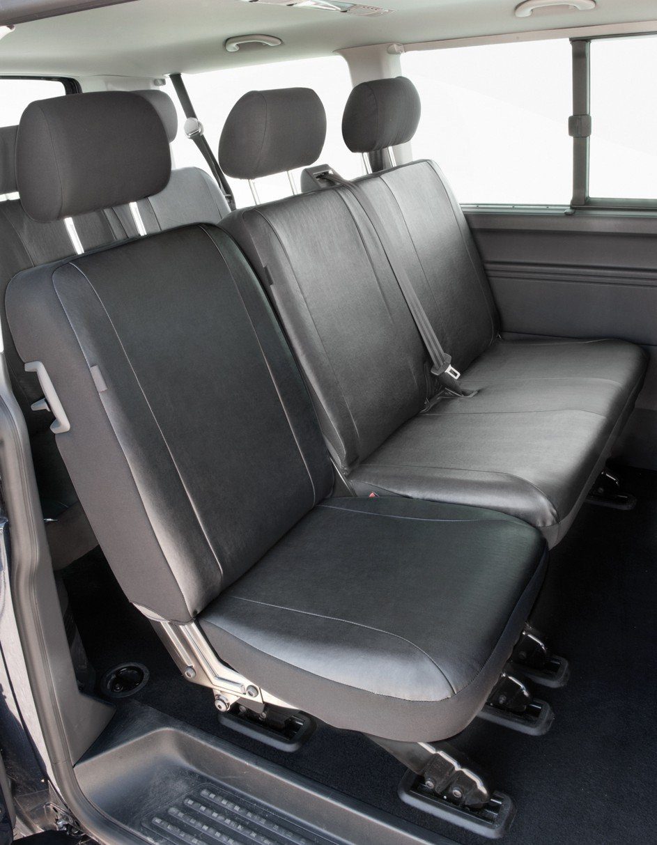 WALSER Autositzbezug Passform Sitzbezüge für VW T6, Einzelsitz hinten, ab Bj. 07/2015