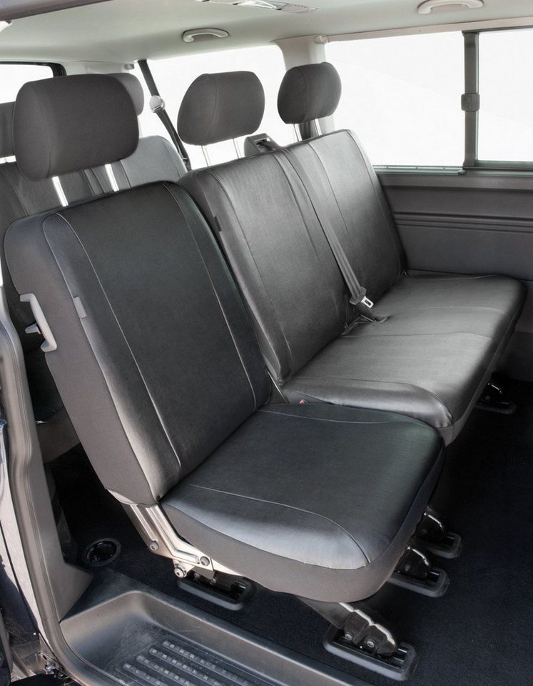 WALSER Autositzbezug Passform Sitzbezüge für VW T6, Einzelsitz hinten, ab  Bj. 07/2015