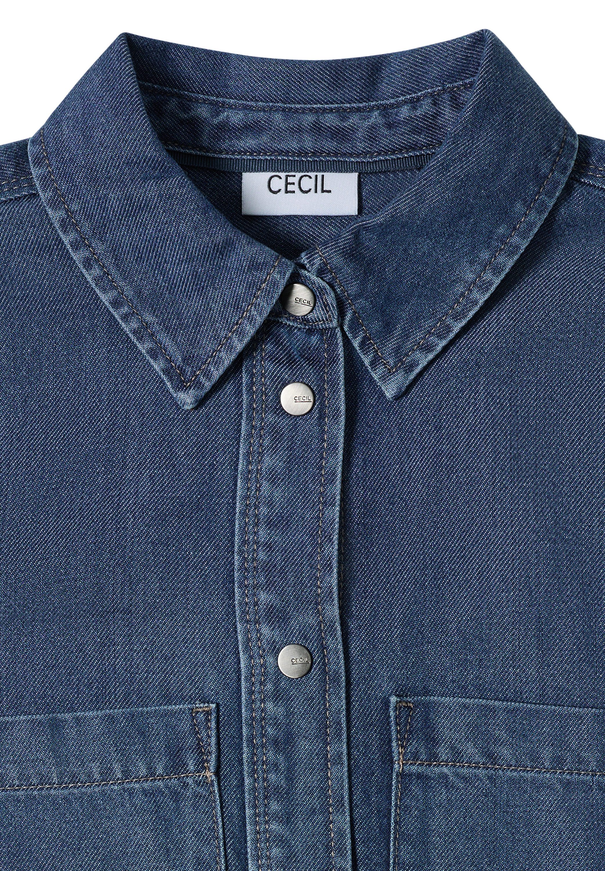 CECIL Jeanskleid mit Knopfleiste
