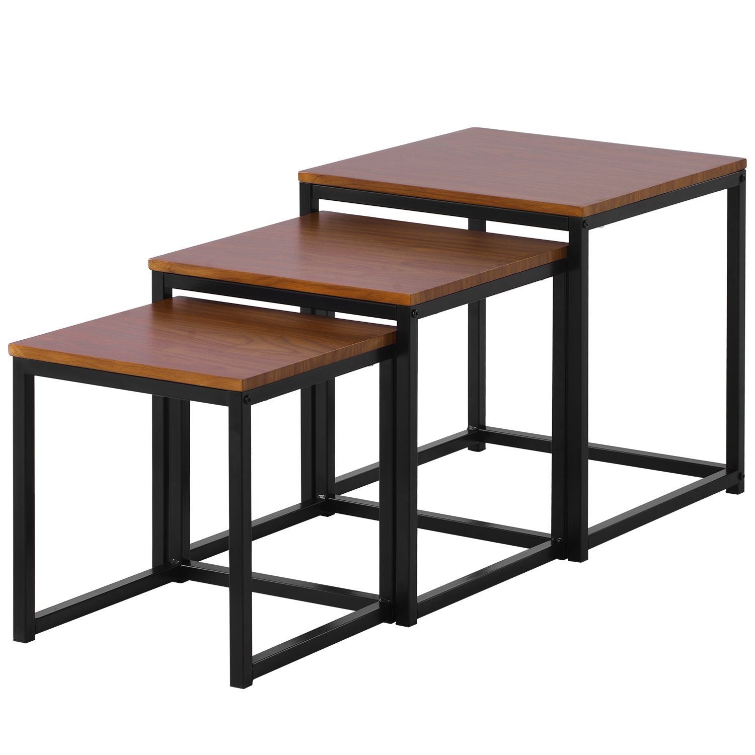 Couchtisch (3-St) Beistelltisch Industrie-Design von PHOEBE CAT - PHOEBE CAT