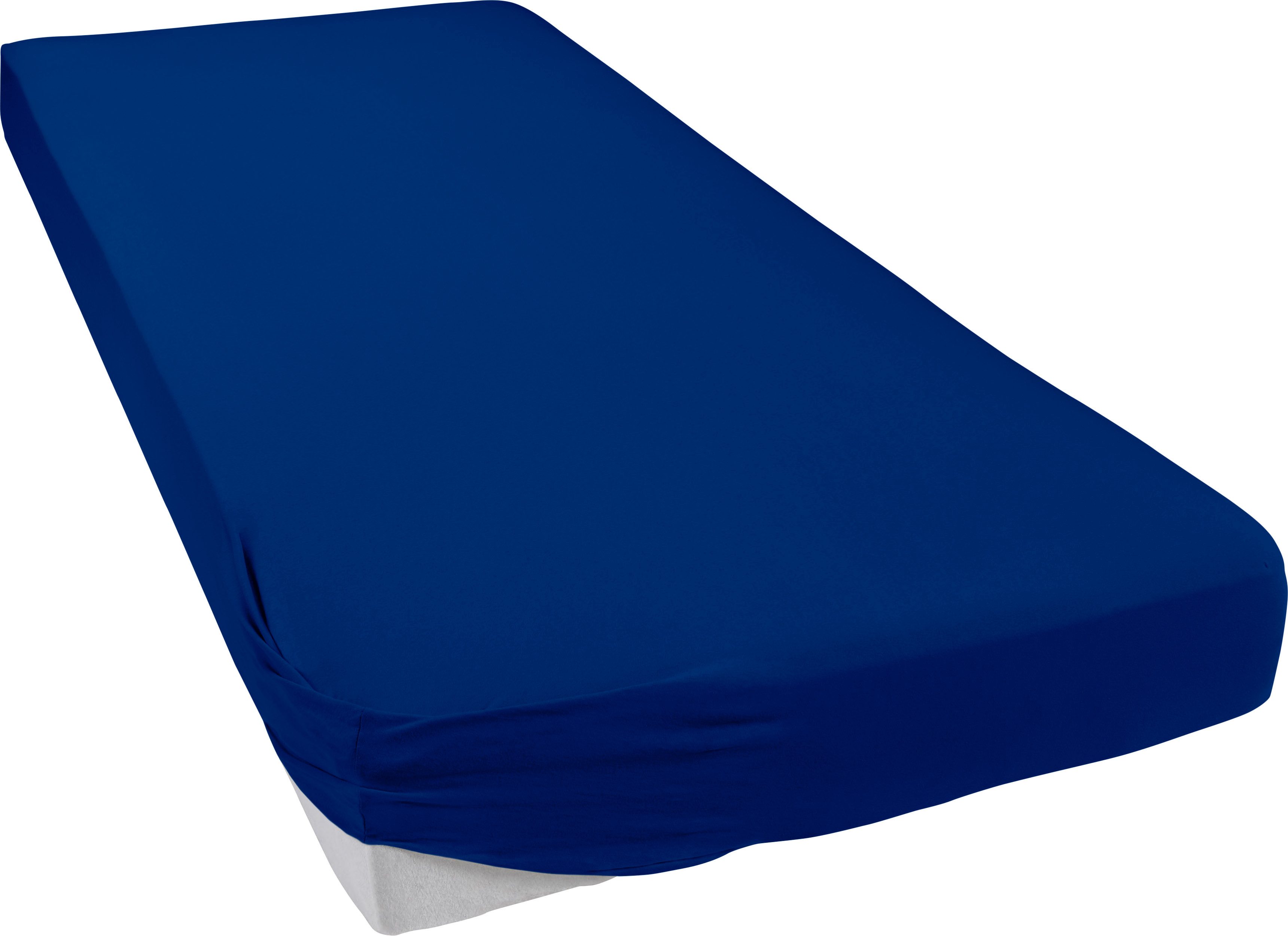 bellana Spannbettlaken bellana Aqua mit Elasthan, 160 g/m², Jersey-Elasthan, Gummizug: rundum, (1 Stück), Spannbetttuch für Matratzen bis 35cm Höhe, bügelfrei, faltenfrei