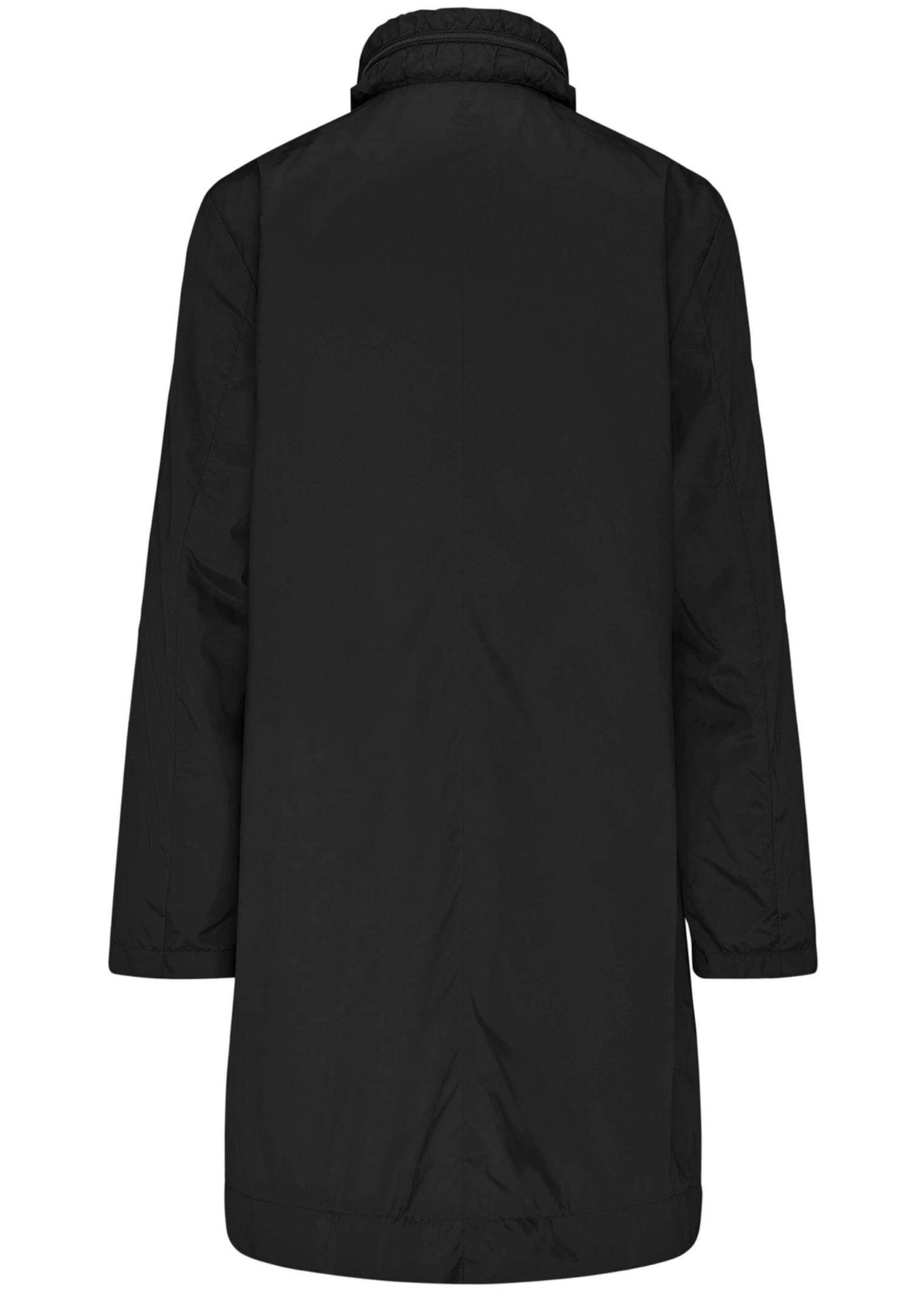 GOLDNER Kurzmantel Leicht wattierter Kurzmantel Matt schimmernde Damen Funktionsjacke mit versteckter Kapuze