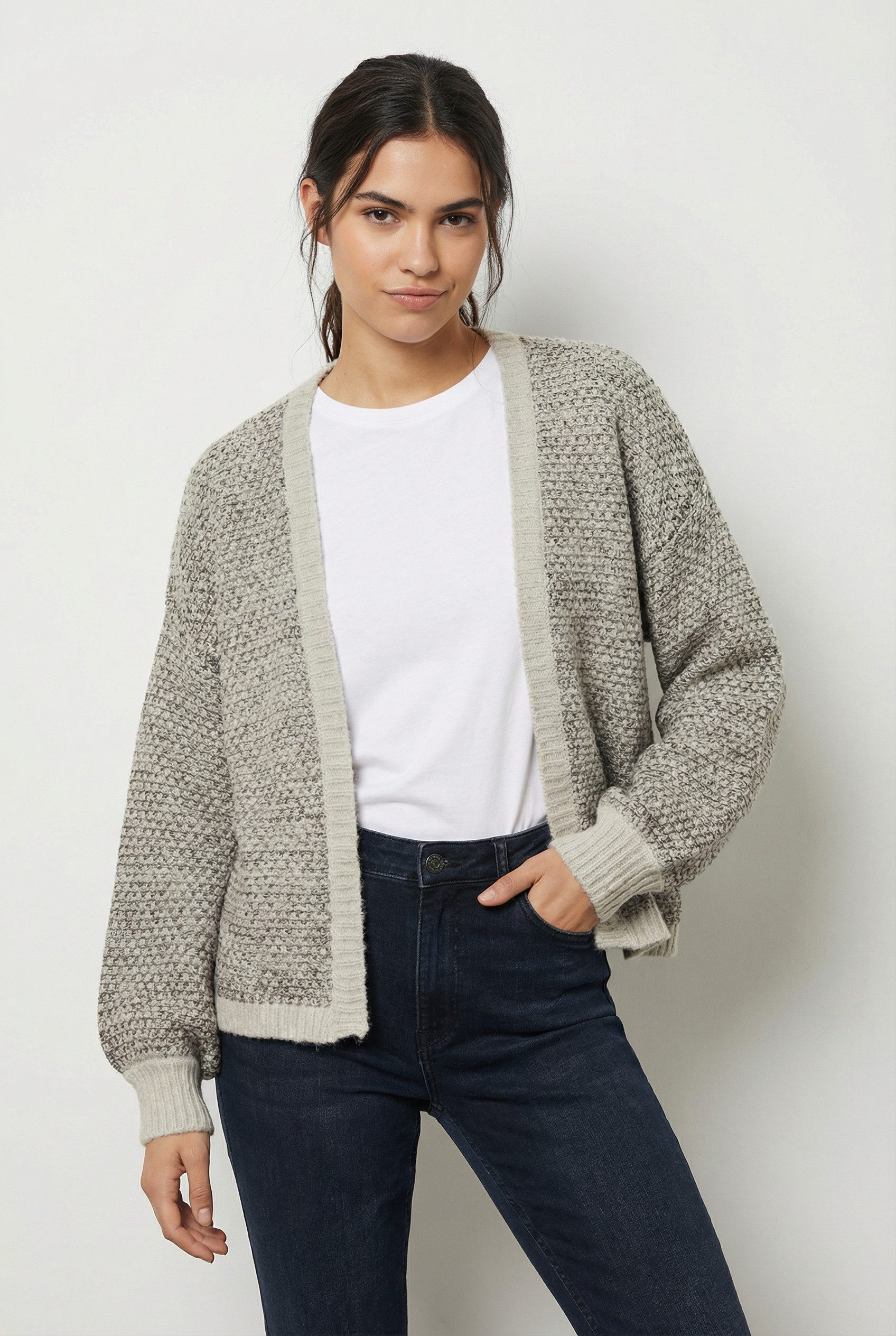 Vero Moda Strickjacke VMLOVELY LS OPEN CARDIGAN mit Wolle und Stretch günstig online kaufen